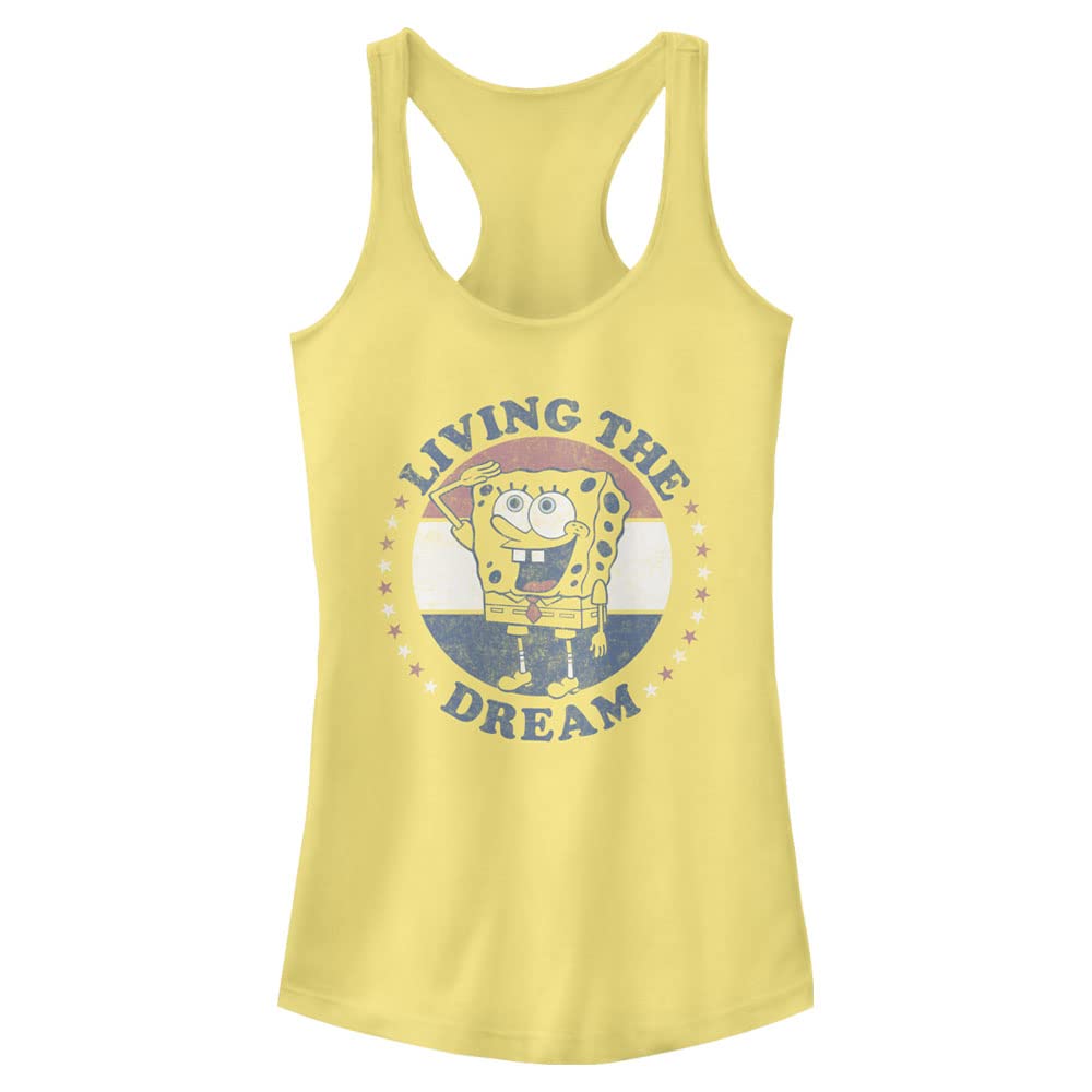 SpongeBob SquarePants Women's Racerback Tank Top - Nickelodeon Cartoon Graphic Tee for Casual Wear, Gym & Summer Outfits