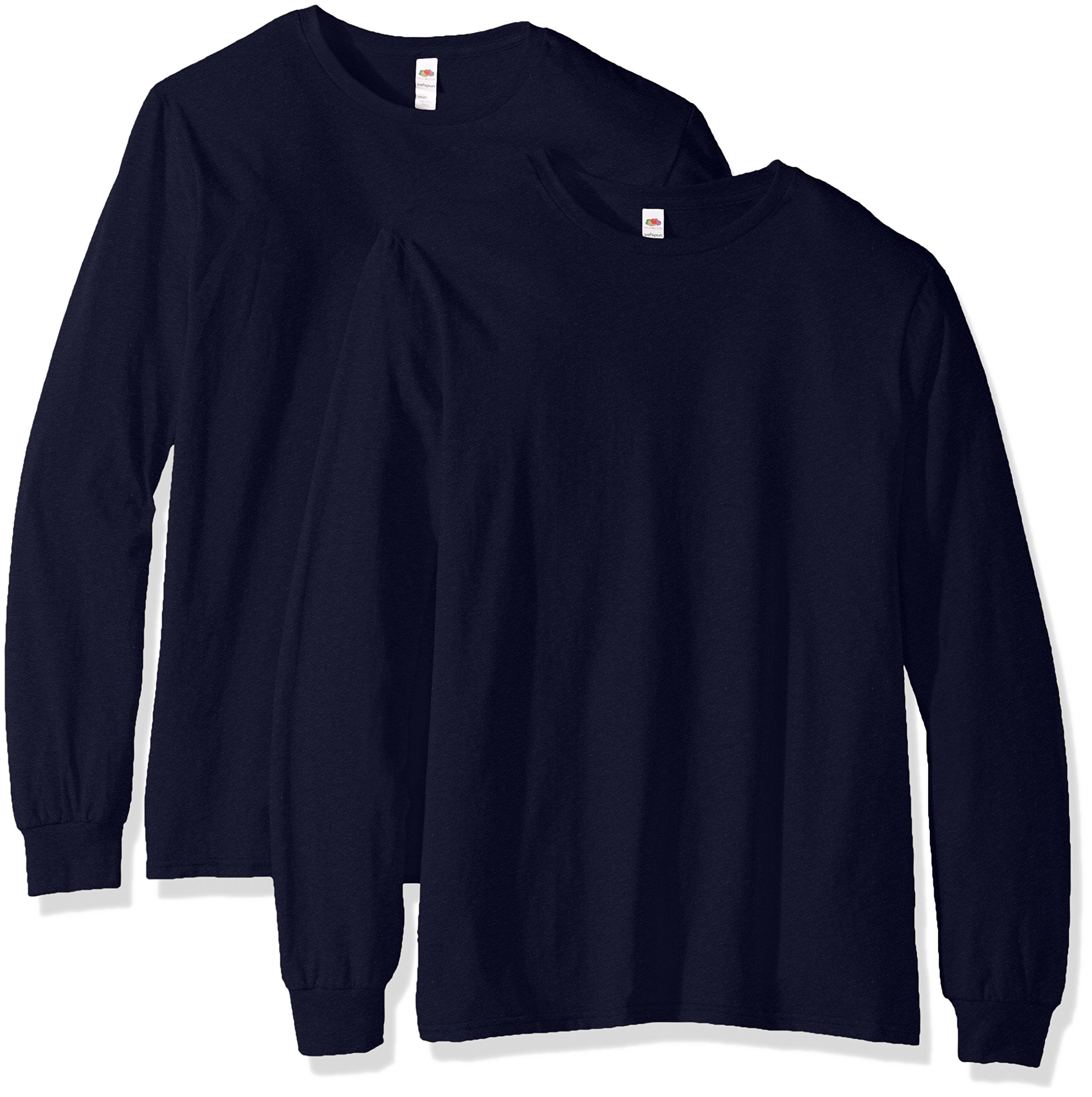 Fruit of the Loom Men's Lightweight Cotton T-Shirts - Soft Breathable Short & Long Sleeve Tees for Casual Wear, Workout, and Everyday Comfort