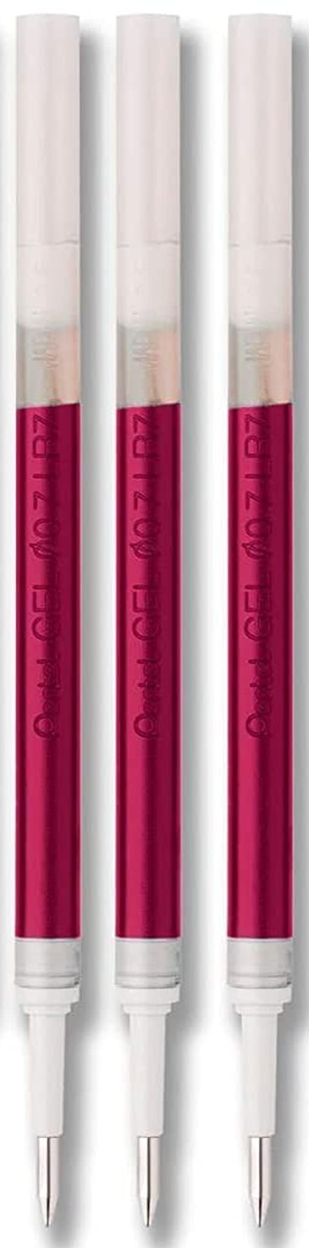 Pentel Energel 0.7mm Liquid Gel Ink Pens - Smooth Writing Pink Ink - 5 Pack Deluxe RTX Pens with 3 Pink Refills - Perfect for Office, School & Creative Journaling