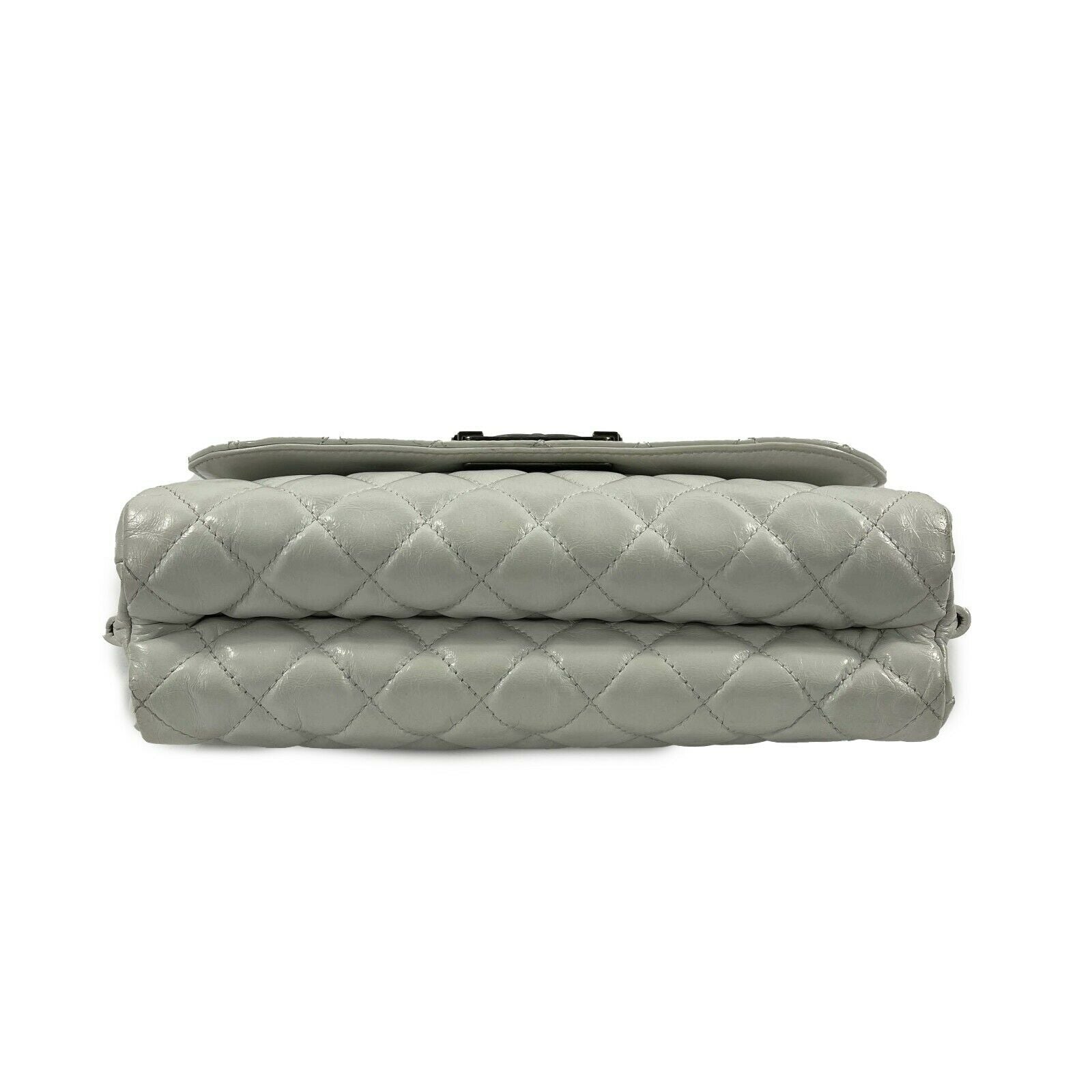 CHANEL White & Aged Silver CC Quilted Medium Leather Flap Crossbody Shoulder Bag - Luxury Designer Handbag for Women, Perfect for Parties, Date Nights & Special Occasions