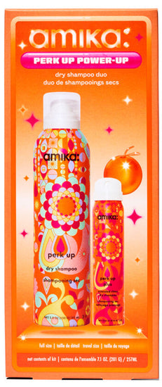Amika Perk Up Power Holiday Gift Set - Volumizing Shampoo & Conditioner for Thicker, Fuller Hair - Perfect for Travel, Gifting & Special Occasions