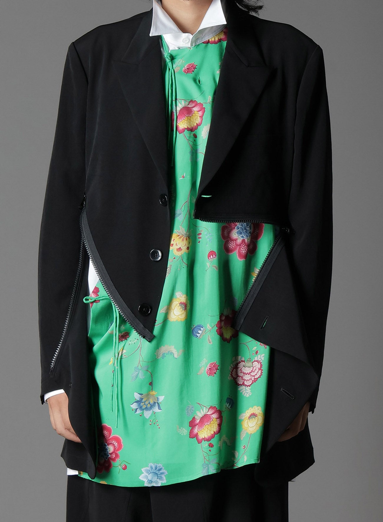 Stylish Crepe de Chine Front Zip Jacket for Women - Lightweight & Elegant Outerwear for Office, Travel & Casual Wear