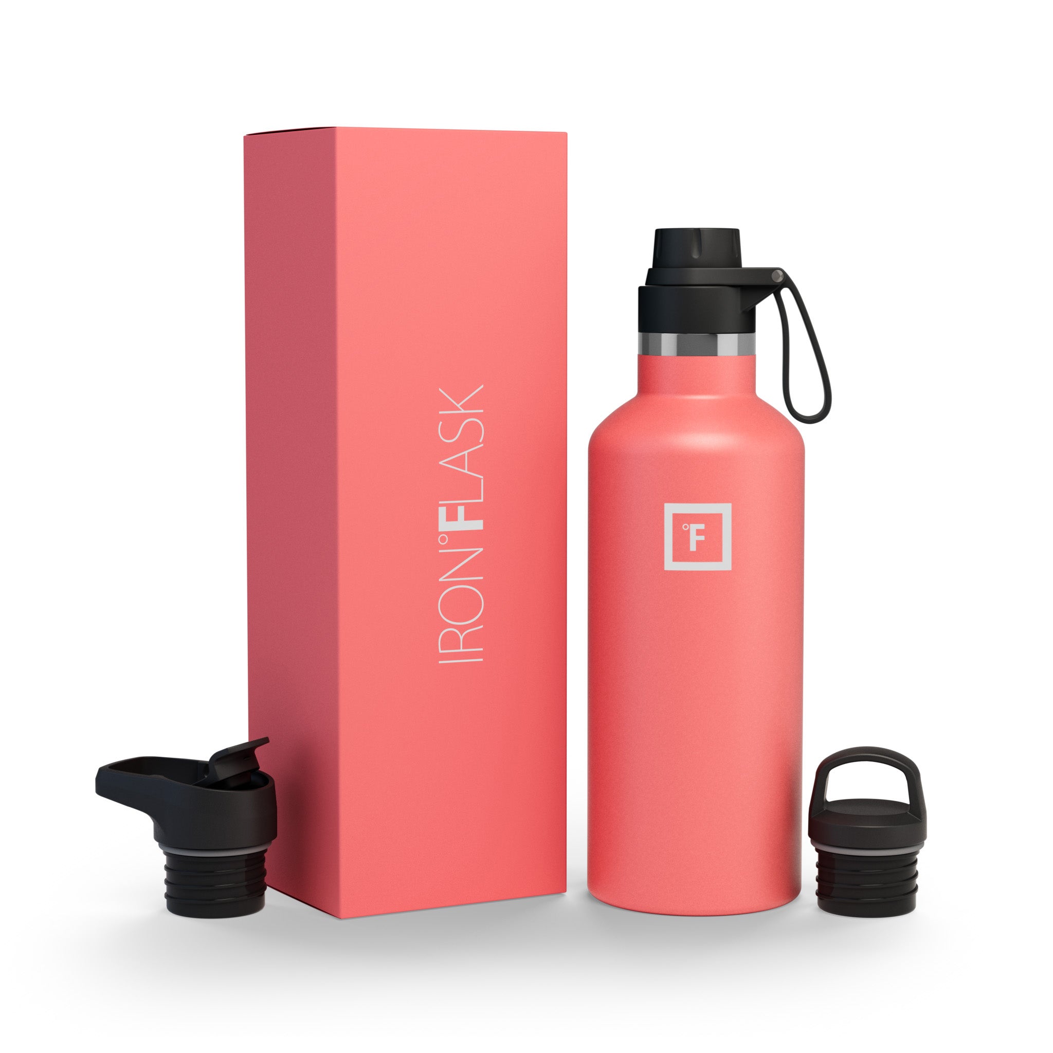 32 Oz Narrow Mouth Water Bottle with Spout Lid - Leak Proof Stainless Steel Insulated Water Bottle for Hiking, Gym & Outdoor Activities