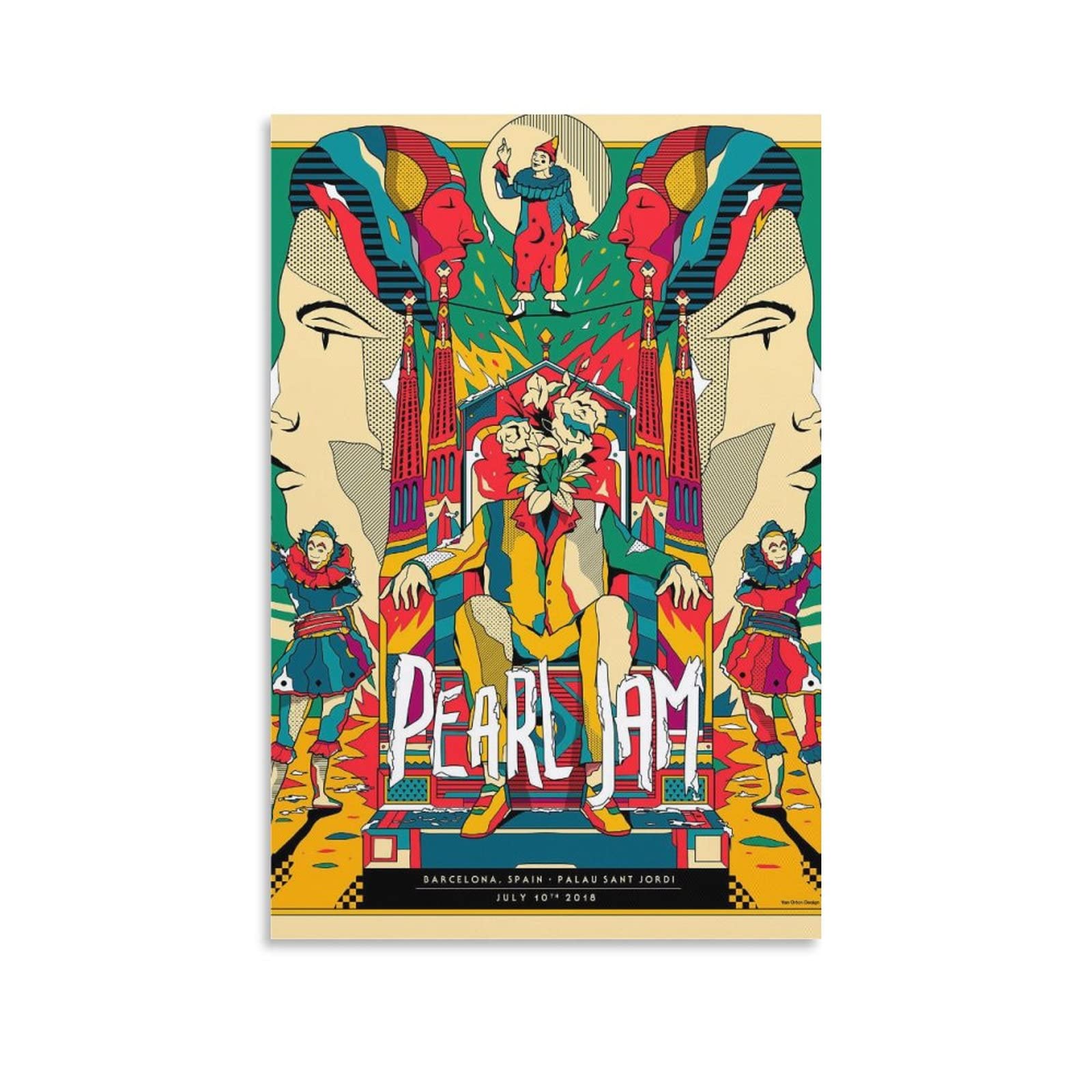 Abstract Art Pearl Jam Wall Poster Canvas Painting Print - Vintage Rock Band Decor for Bedroom, Living Room & Home - Perfect for Music Lovers' Rooms, Dorm Wall Art & Office Decor