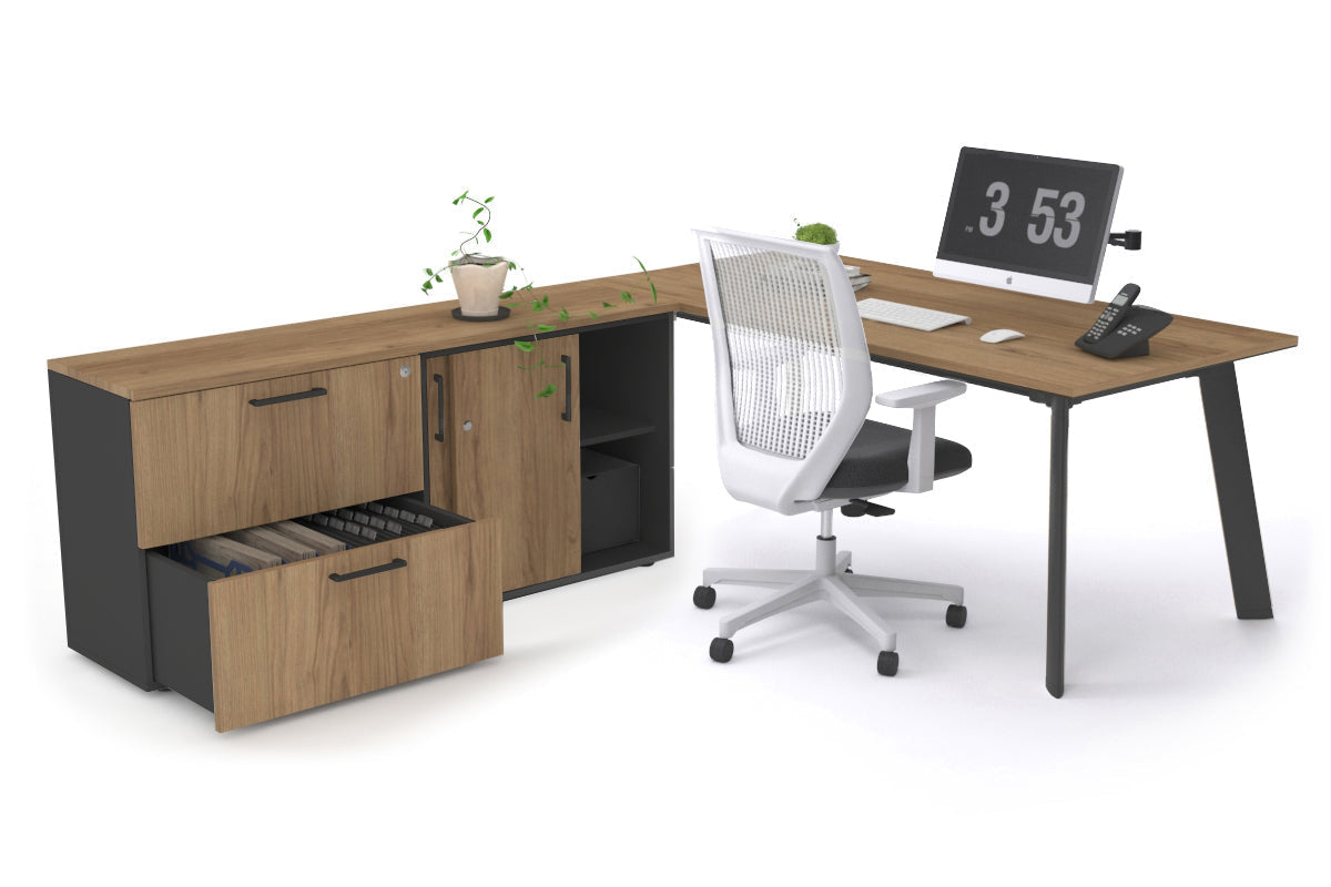 Switch Executive Setting With Uniform Spine Black Frame [1600L x 700W] - Premium Office Desk for Modern Workspace & Home Office