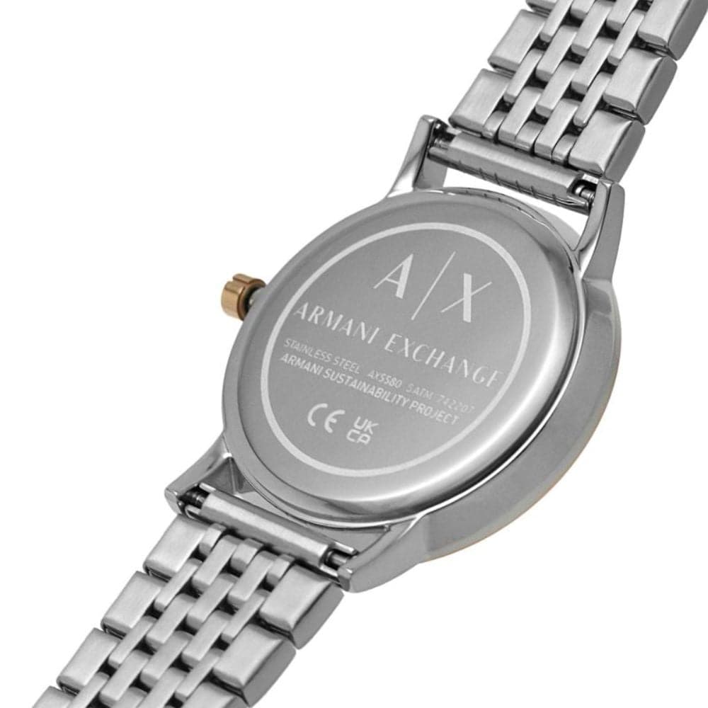 Armani Exchange AX5580 Women's Watch - Two-Tone Stainless Steel with Three-Hand Movement | Elegant & Stylish Timepiece for Work, Parties & Everyday Wear