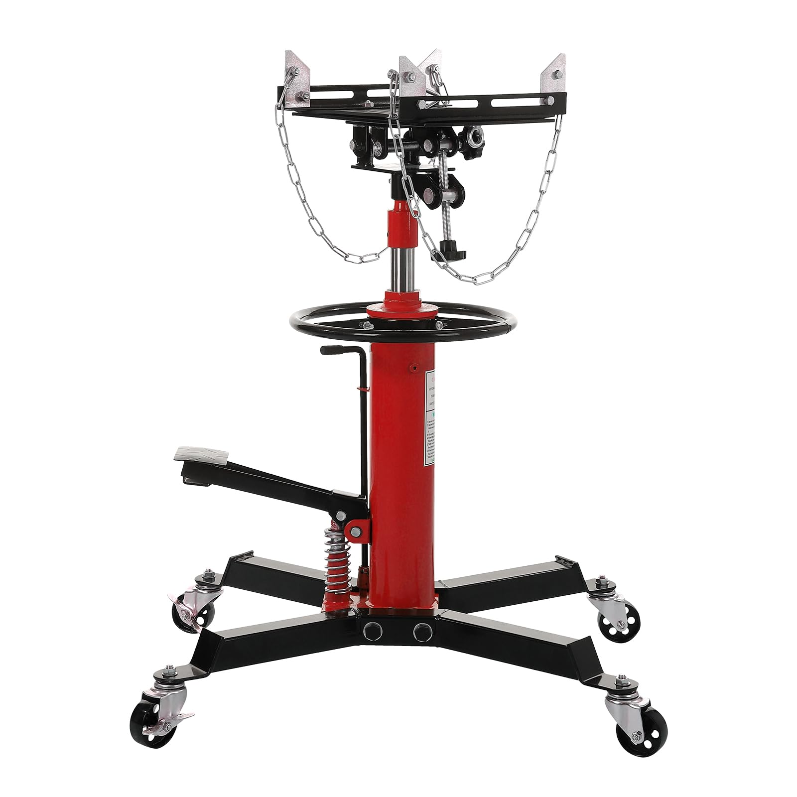1100 Lbs (1/2 Ton) Heavy Duty Hydraulic Transmission Jack - 2 Stage Telescoping Design (33.8