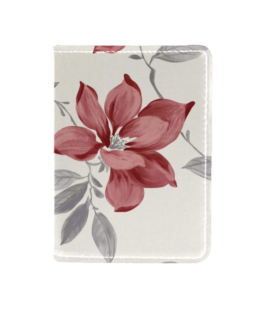 MAPOLO Genuine Leather Magnolia Floral Passport Holder - Travel Wallet & ID Card Case Cover for Women - Perfect for Airports, Vacations, and Business Trips
