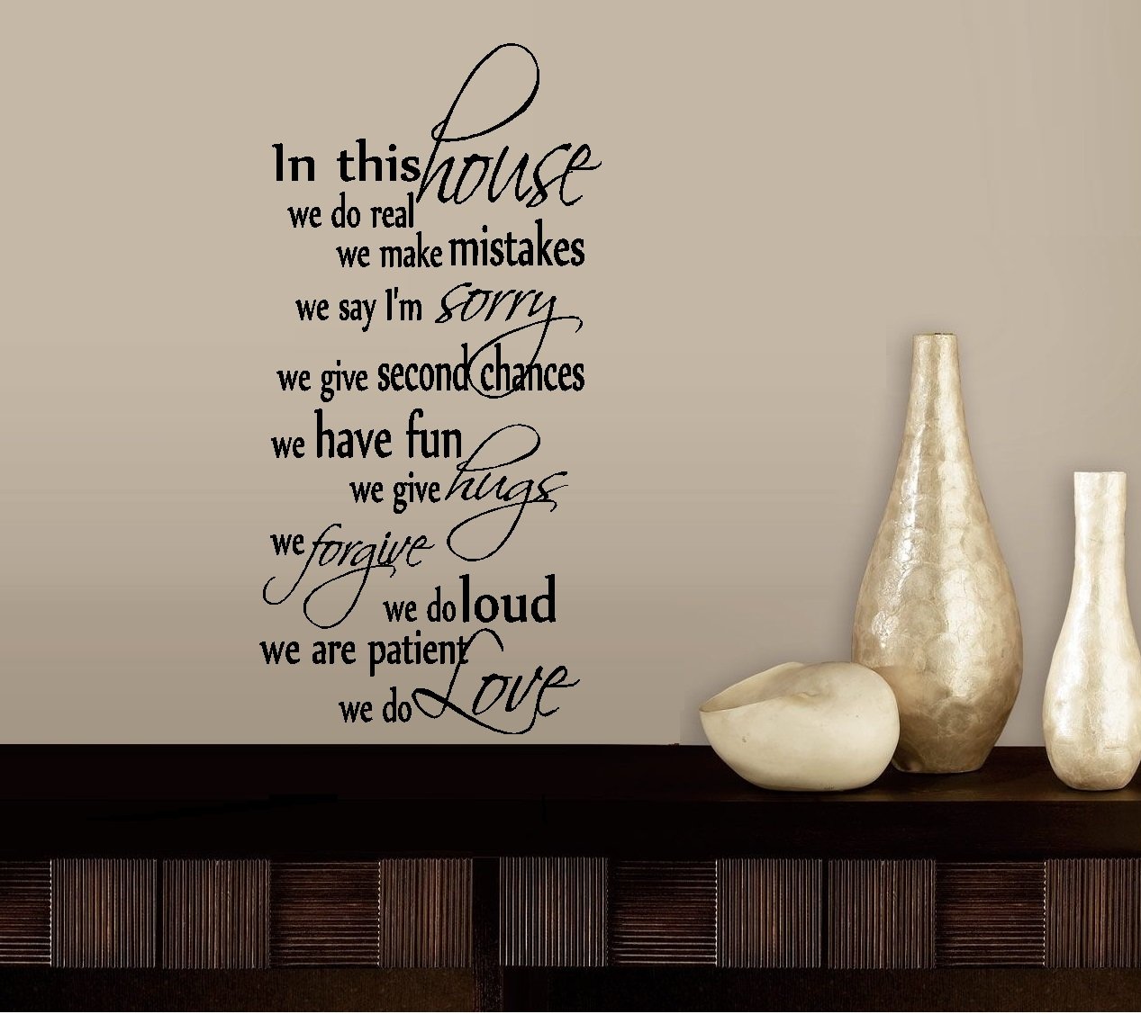 BestPricedDecals - 'In This House We Do Love' #5 Wall Decal Sticker - 13x26 Inch Removable Home Decor for Living Room, Bedroom, Nursery - Perfect for Family Quotes & Inspirational Wall Art