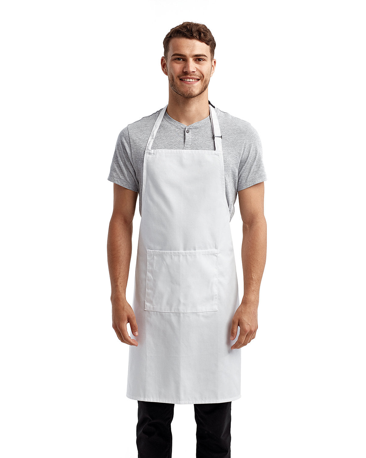 Reprime RP154 Unisex 'Colours' Recycled Bib Apron with Pocket - Eco-Friendly Kitchen & Art Apron for Cooking, Painting & DIY Crafts