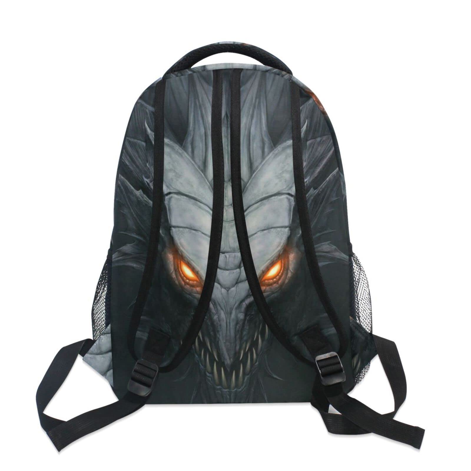 JIPONI Silver Dragon Dark Backpack for Girls & Boys - Durable School Bookbag, Travel Laptop Backpack, Daypack for Students & Teens | Perfect for School, Work, Travel & Everyday Use