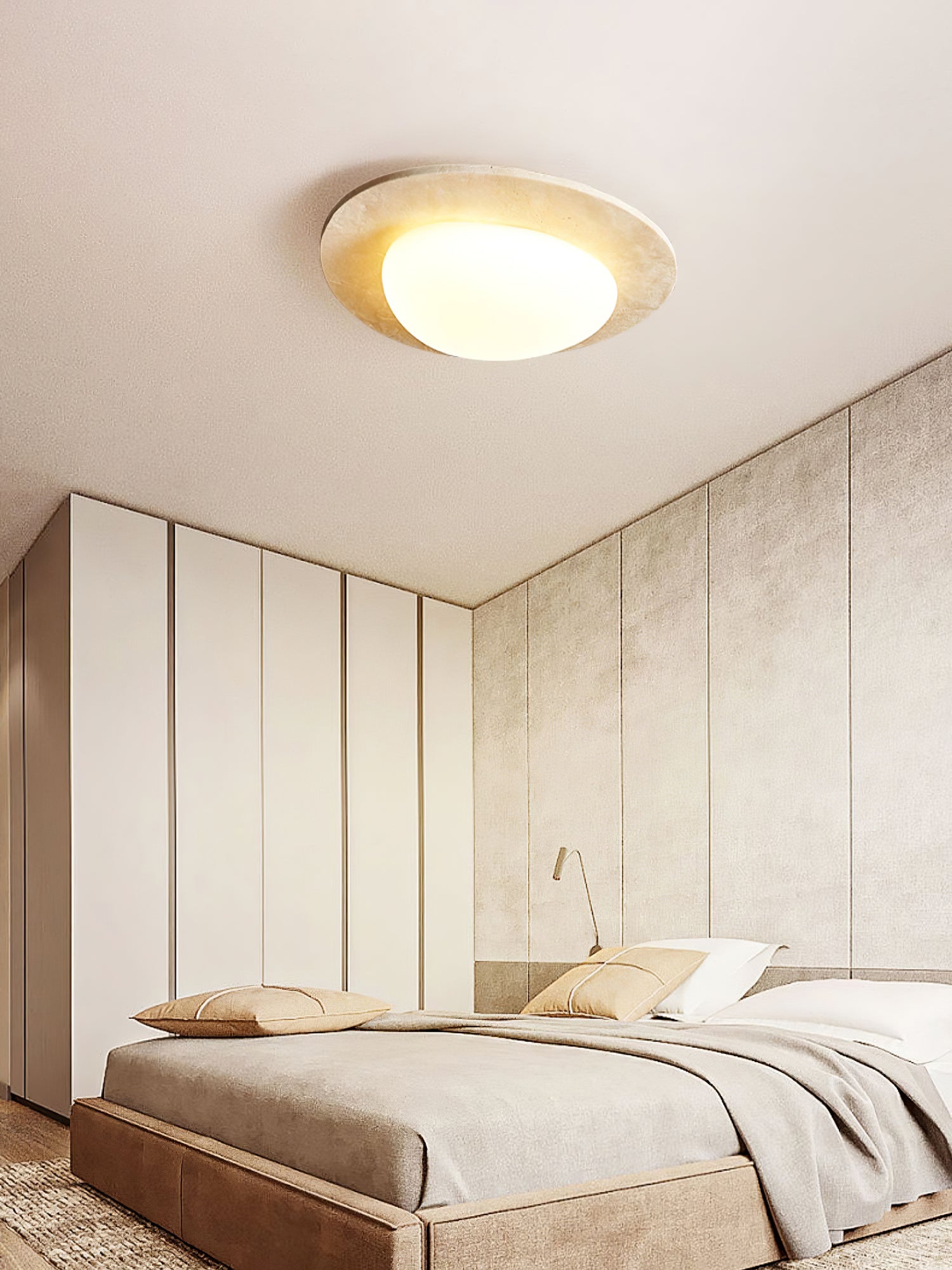 Aurora Stone Ceiling Light Fixture - Modern Crystal Chandelier for Living Room, Bedroom, Dining Room & Entryway Lighting Decor