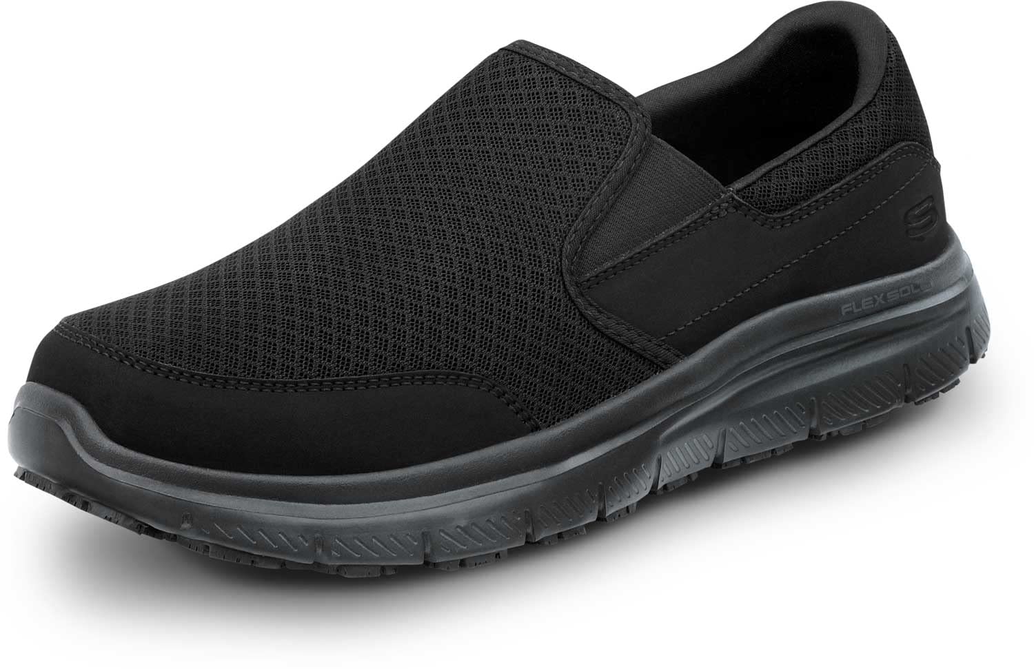 Skechers Work Ella Women's Slip-Resistant Black Soft Toe Slip-On Athletic Shoes for Nurses, Waitresses & Healthcare Professionals - Comfortable Work Shoes for Long Shifts
