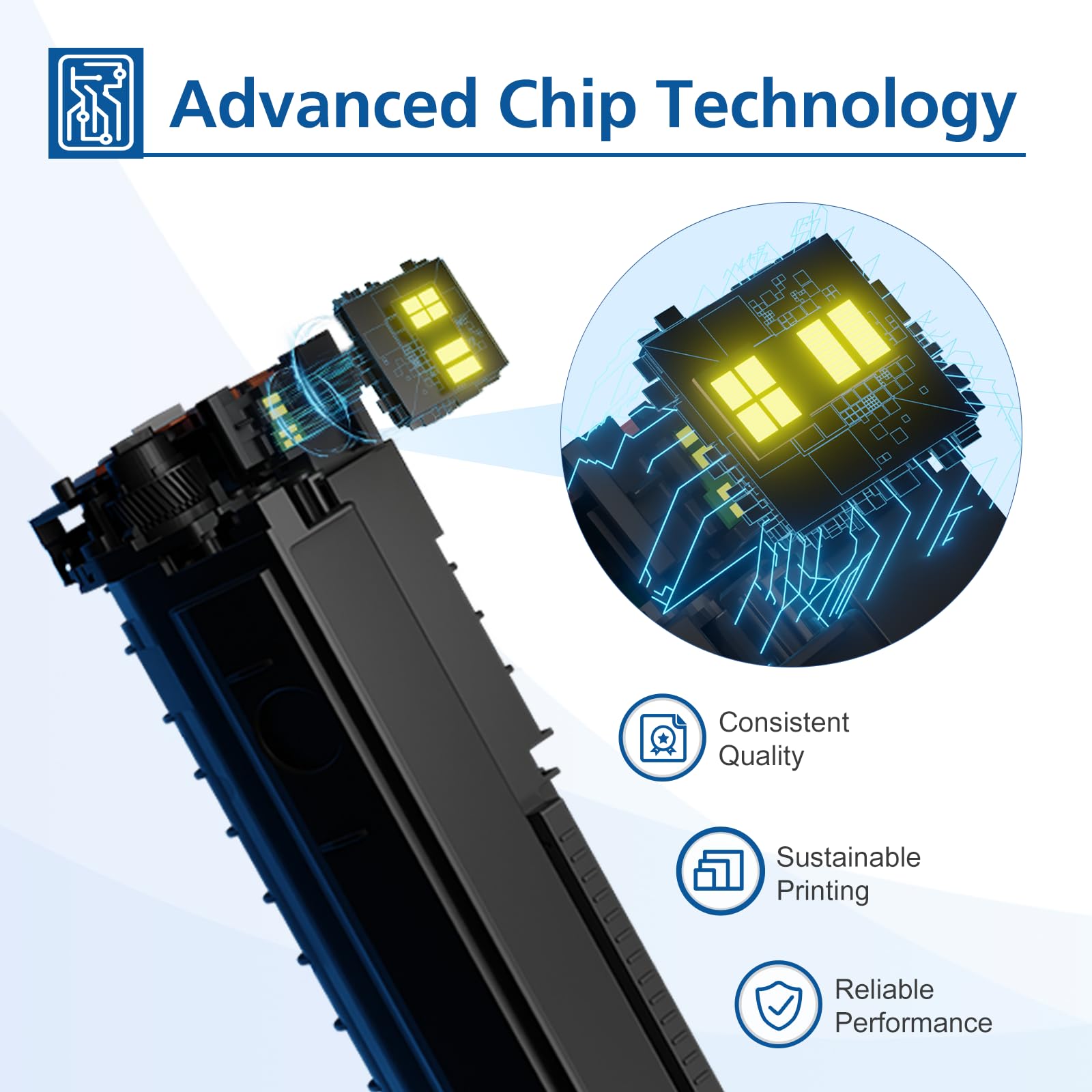 High Yield CF258X 58X Black Toner Cartridge - 2-Pack with Chip | Compatible Replacement for HP 58X/CF258X/58A/CF258A | Works with LaserJet MFP M428fdw/Pro M404n/M404dn/M404dw/M428fdn/M428dw Printers | Perfect for Office & Home Printing Needs