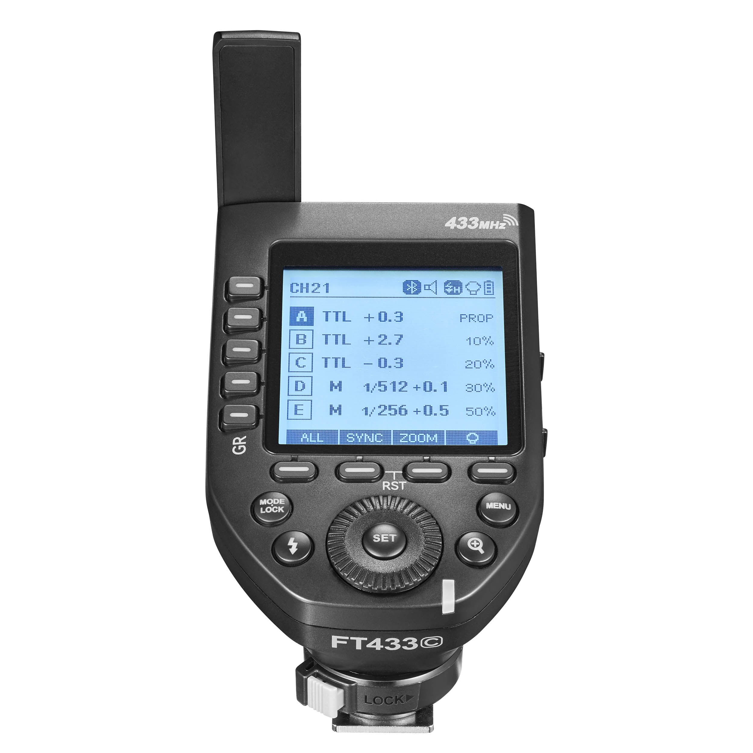 FT433 433MHz Wireless Flash Trigger & Receiver Set with App Control - Perfect for Studio Photography, Outdoor Shoots, and Remote Lighting Control