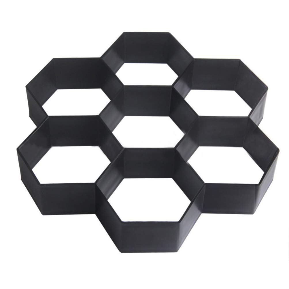 Happyyami Concrete Walkway Molds - Hexagon Stepping Stone & Brick Paver Molds for DIY Garden Path, Patio, and Driveway | Durable Cement Molding Forms for Outdoor Landscaping Projects