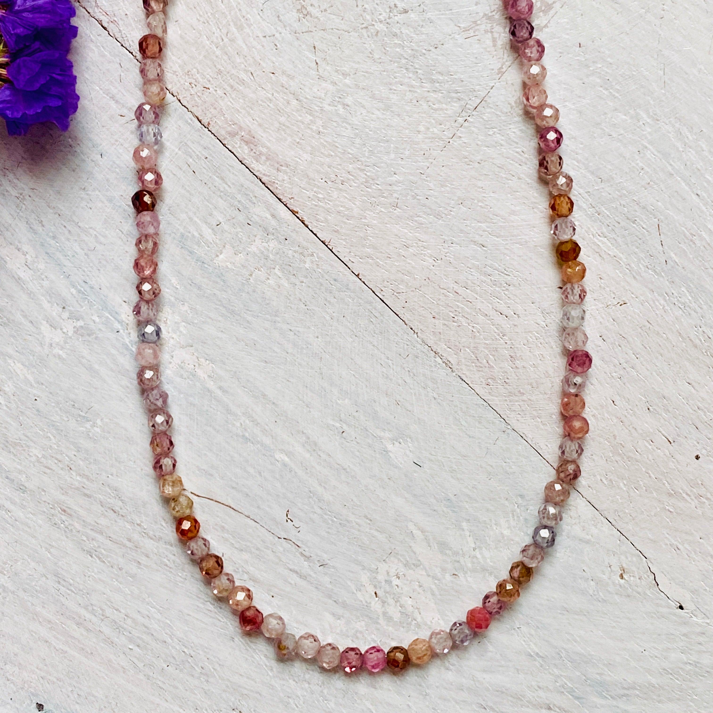 Spinel Micro Bead Necklace - Elegant Gemstone Jewelry for Women | Perfect for Parties, Weddings & Everyday Wear