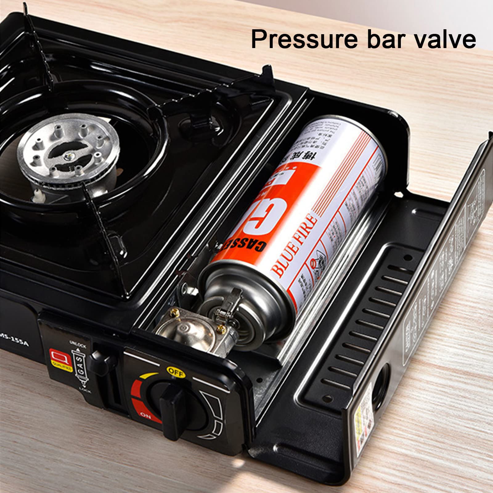 Portable Dual Fuel Camping Stove - Butane & Propane Compatible Outdoor Cooking Stove with Piezo Ignition | Compact Single Burner for Camping, Hiking, Backpacking, Picnics & Emergency Survival Kits | Perfect for RV Trips, Tailgating & Outdoor Adventures