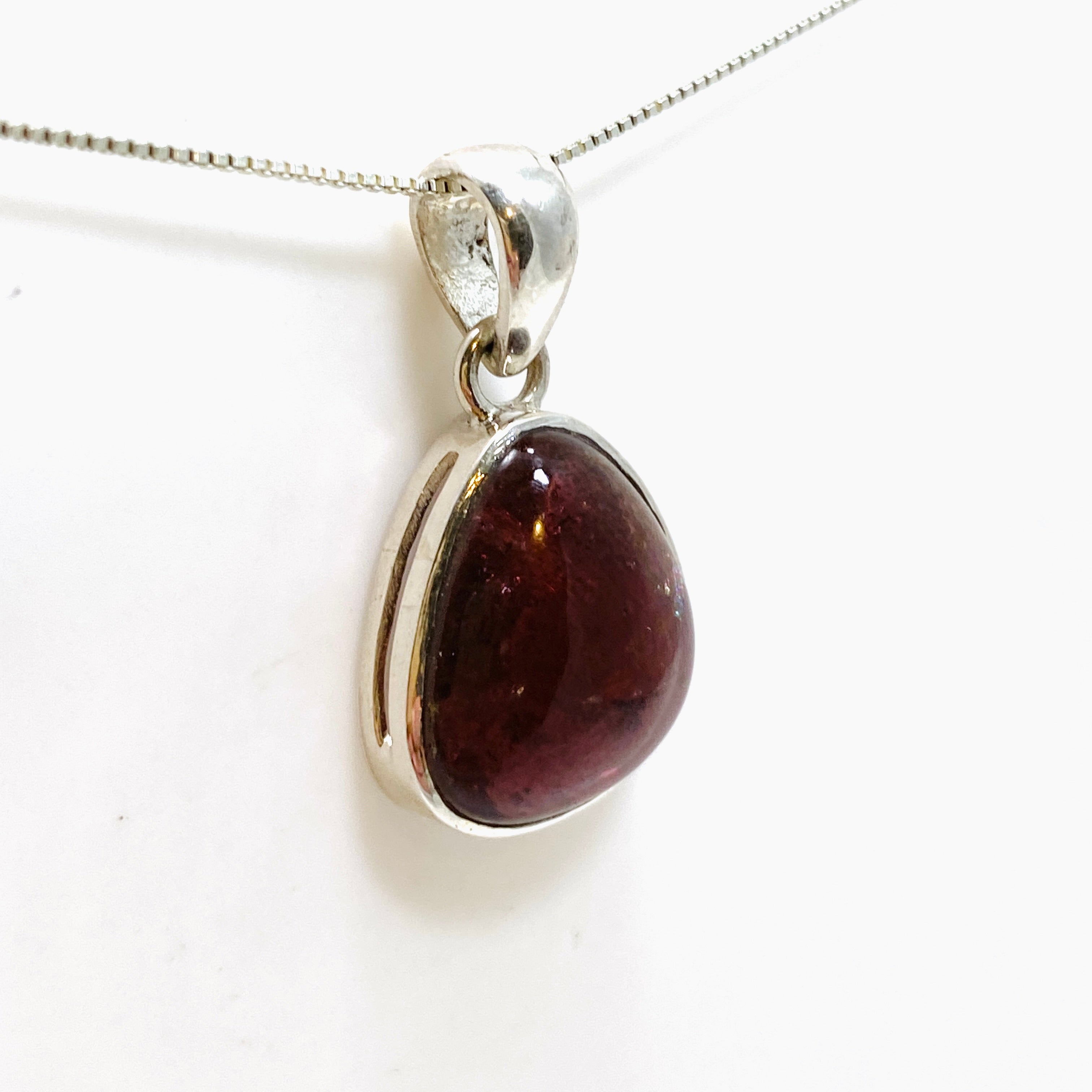 Natural Pink Tourmaline Freeform Cabochon Pendant Necklace - Handmade Gemstone Jewelry for Women - Perfect for Spiritual Healing, Meditation & Energy Balancing