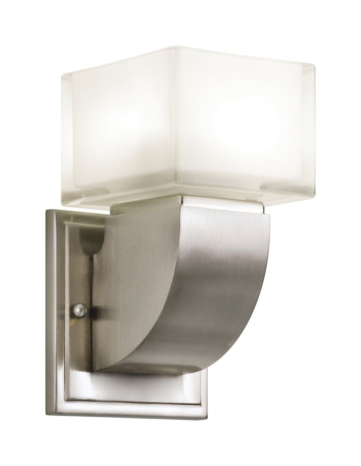 Kichler Lighting 10449 NI Islita Collection 1-Light GU24 Energy Efficient Fluorescent Wall Sconce in Brushed Nickel Finish - Perfect for Hallway, Bedroom, and Bathroom Lighting