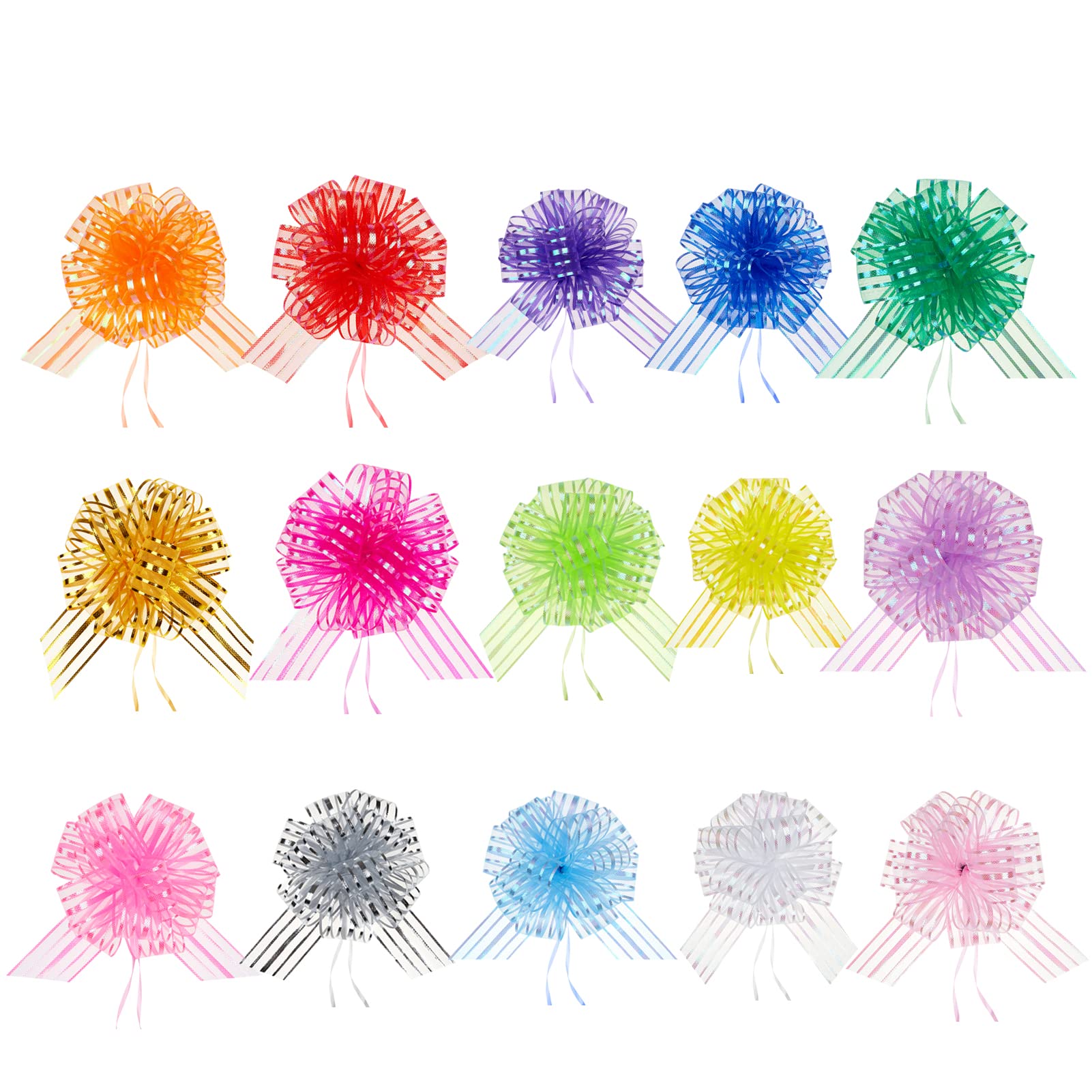 15pcs Big Gift Wrapping Bows - 15 Colors for Party Decor, Car Decorations, Birthday Presents & Flower Arrangements | Perfect for Gift Baskets, Holiday Packages & Special Occasions