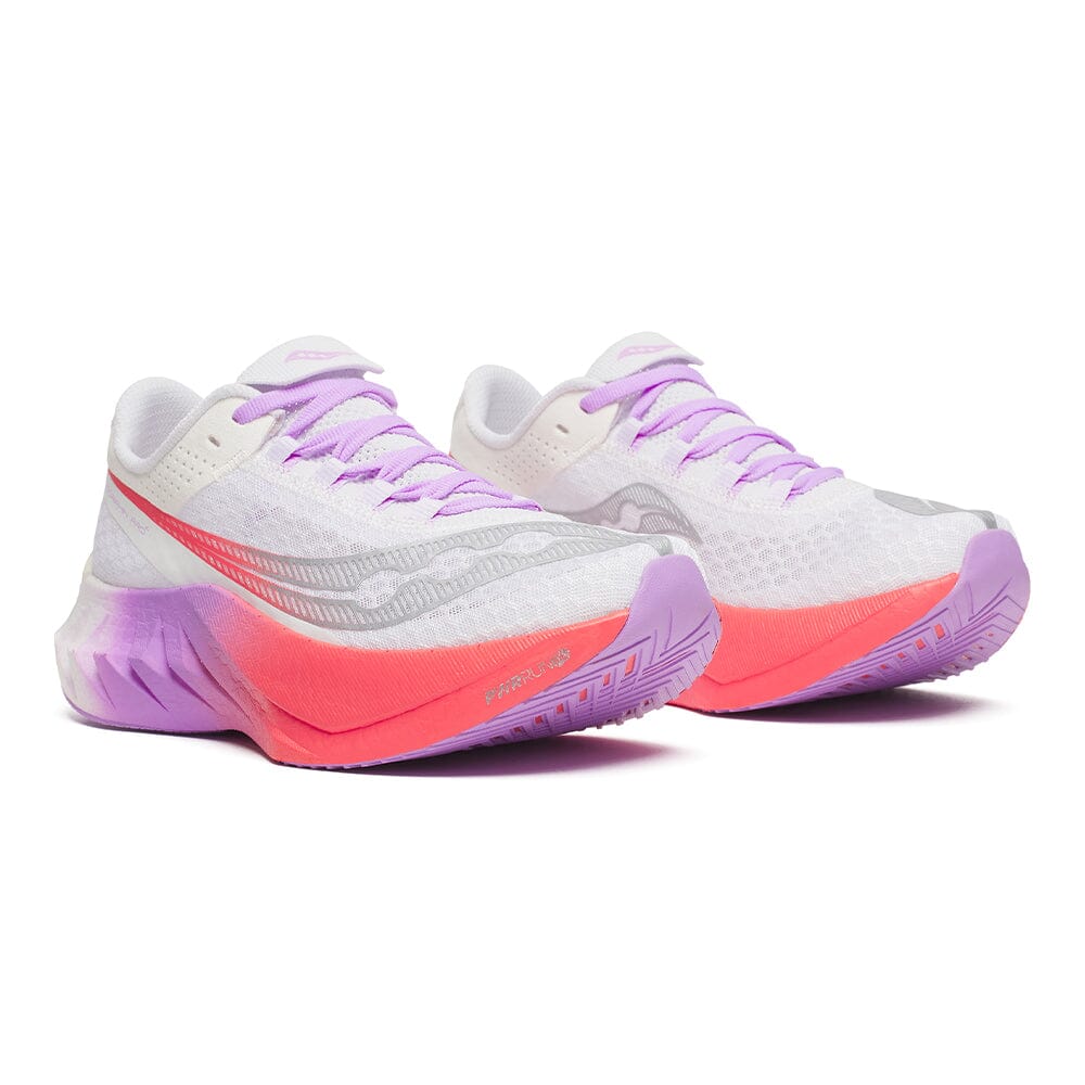 Saucony Women's Endorphin Pro 4 Running Shoes - Lightweight Carbon Fiber Racing Sneakers for Marathon & Road Racing - Perfect for Long Distance Training & Competitive Running