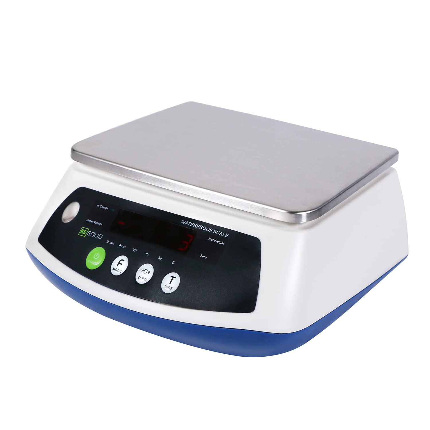 Waterproof Digital Bench Scale 15kg x 1g (33lb x 0.002lb) - IP68 Rated Compact Platform Scale for Kitchen, Lab & Industrial Use - U.S. Solid Durable Weighing Solution