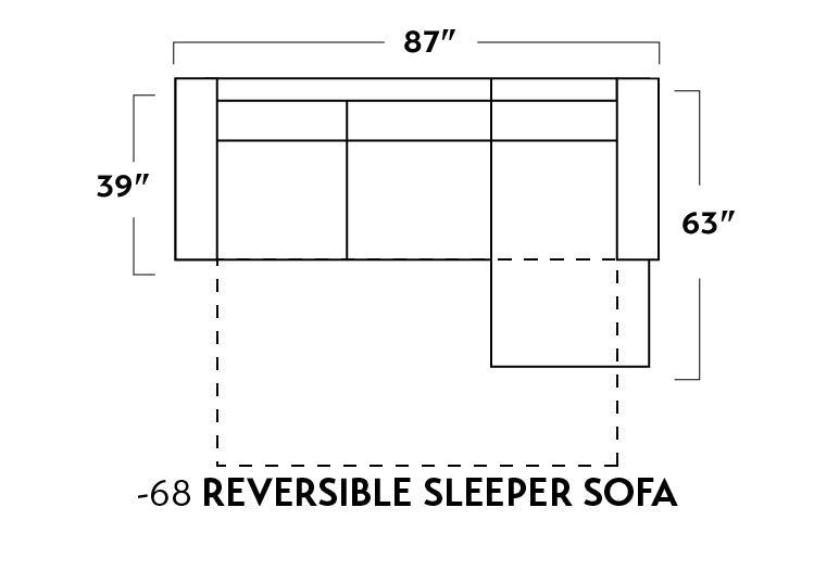 Reversible Chaise Queen Sleeper Sofa Bed with Storage - Modern Convertible Sectional Couch for Small Spaces, Living Room, Guest Room & Apartment