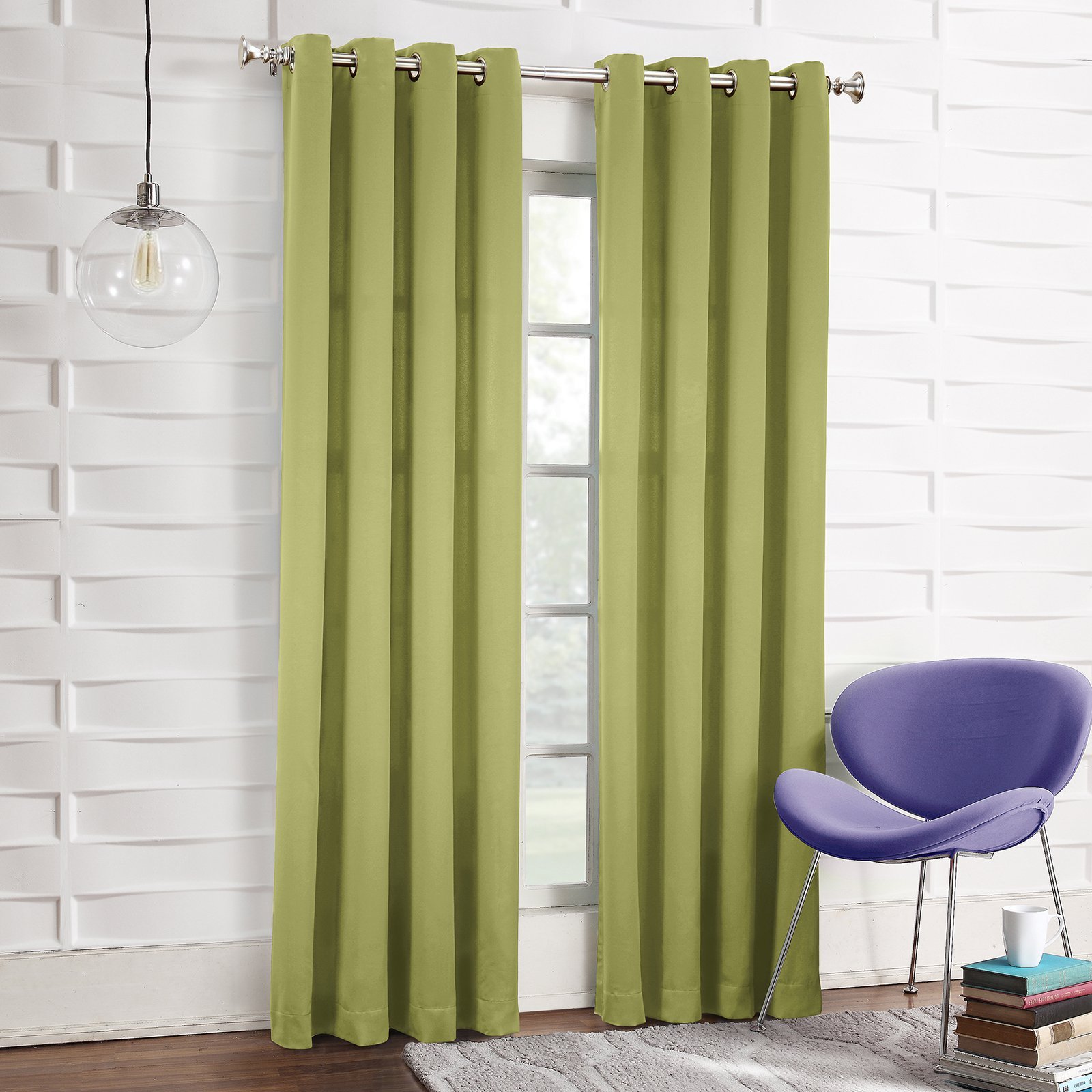 Sun Zero Barrow Blackout Grommet Curtain - Single Panel for Bedroom & Living Room