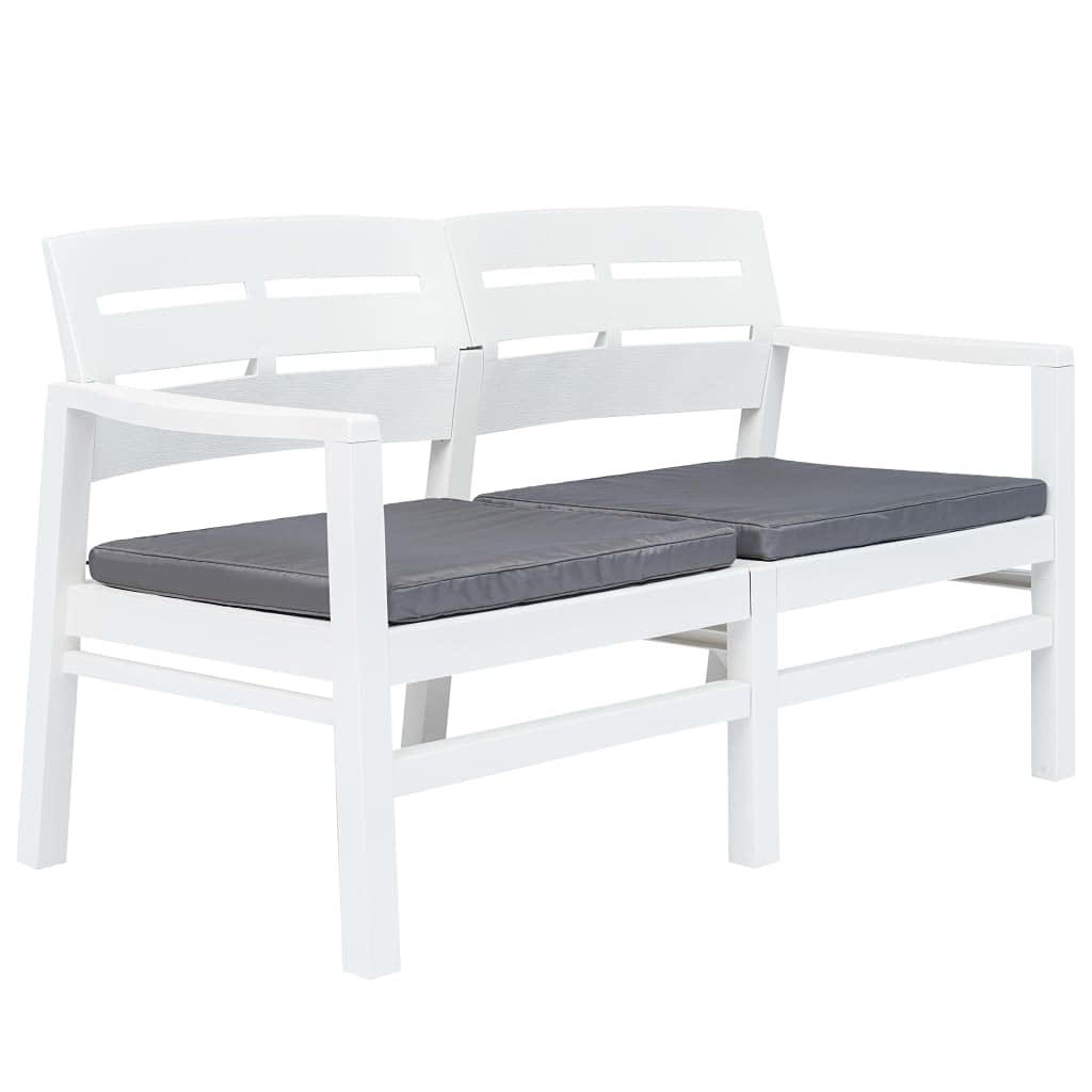 2-Seater Patio Bench with Cushions 52.4