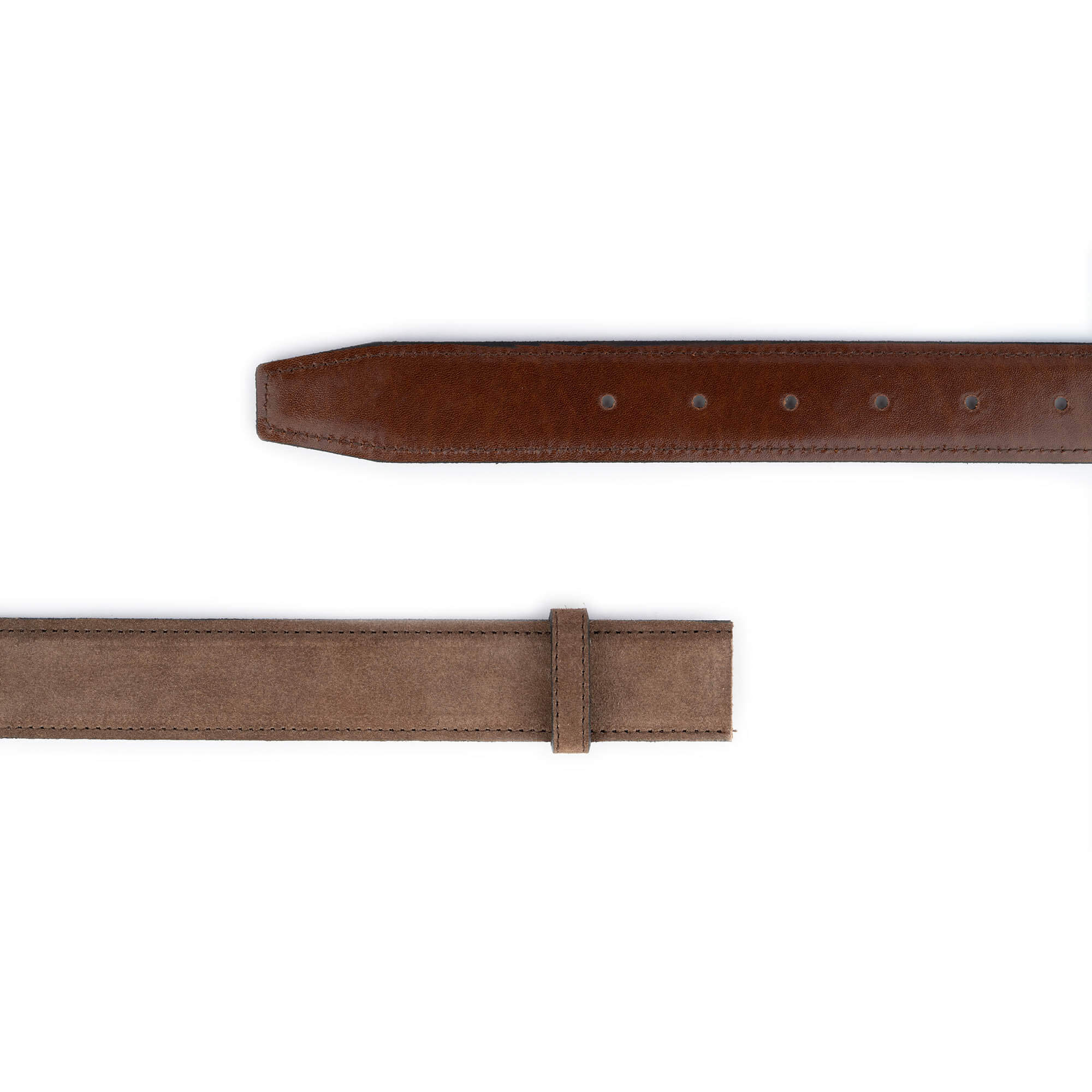 Cartier Buckle Replacement Strap - Brown Taupe Suede Reversible Belt for Men & Women | Perfect for Dress Pants, Jeans & Formal Occasions