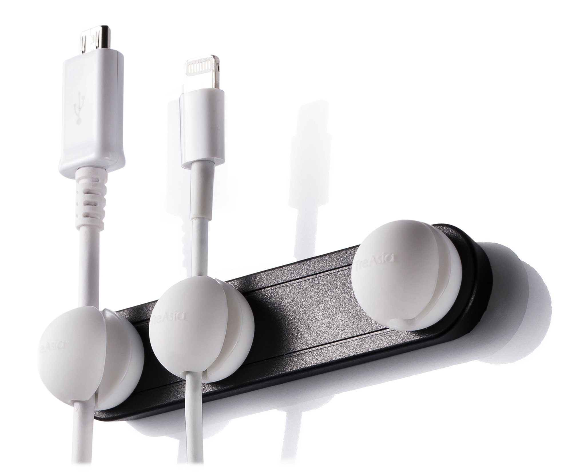Lead Trend Magnetic Cable Holder Plus - Strong Adhesive Cord Organizer for Desk, Home & Office - White - Perfect for iPhone, Android, MacBook Chargers & Headphones
