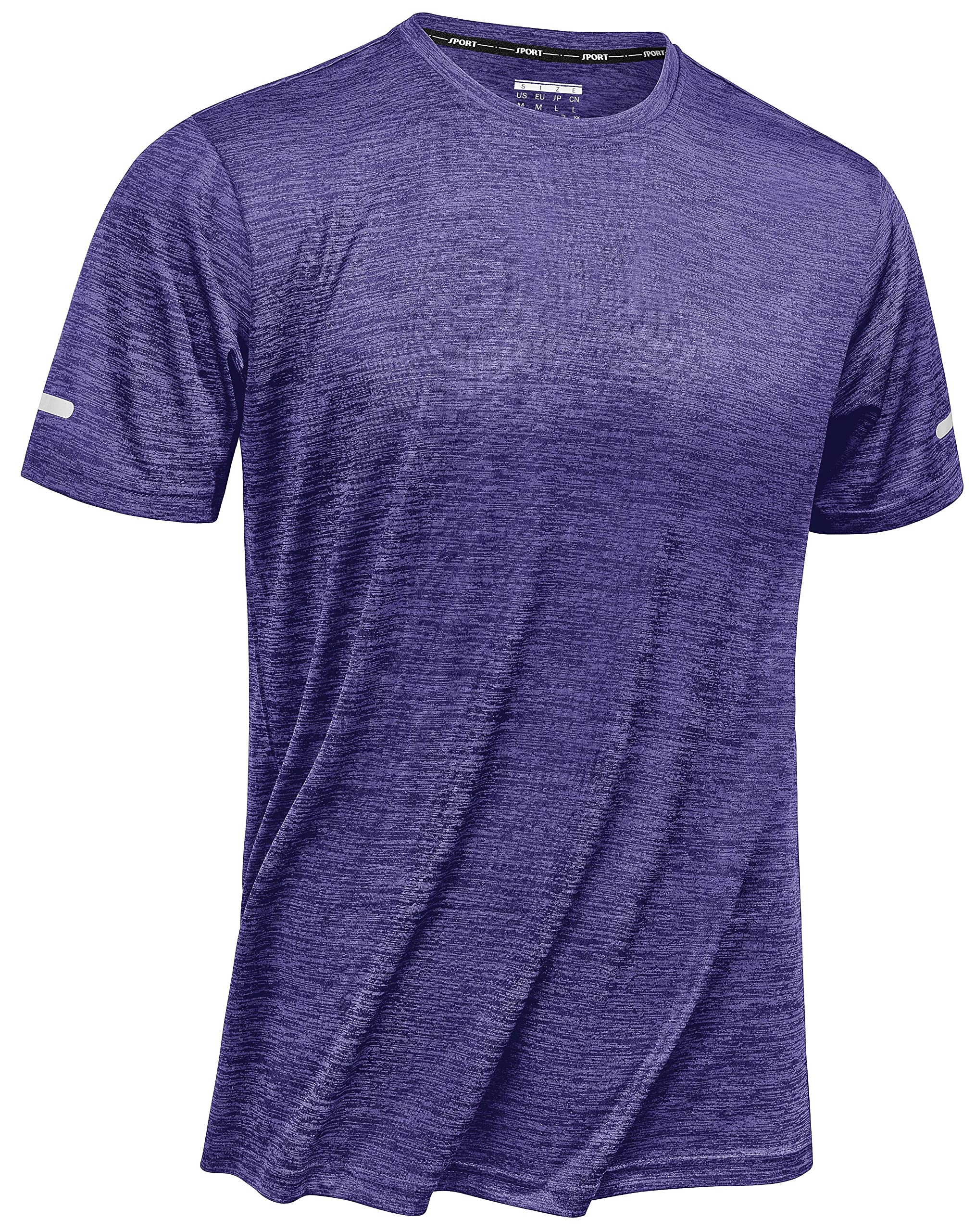 TACVASEN Men's Workout T-Shirts - Short Sleeve Athletic Dry Fit Running & Gym Shirts - Moisture Wicking Crewneck Tee for Training, Jogging & Outdoor Activities