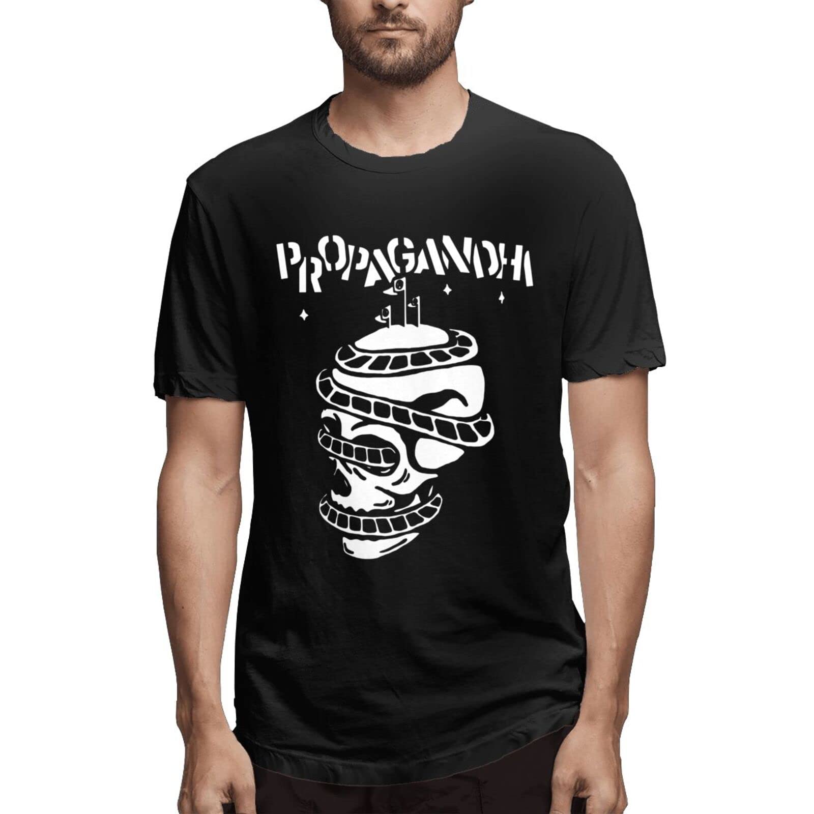 Beahala Propagandhi Graphic T-Shirt for Men - Summer Round Neck Short Sleeve Cotton Tee - Casual Streetwear & Music Festival Outfit