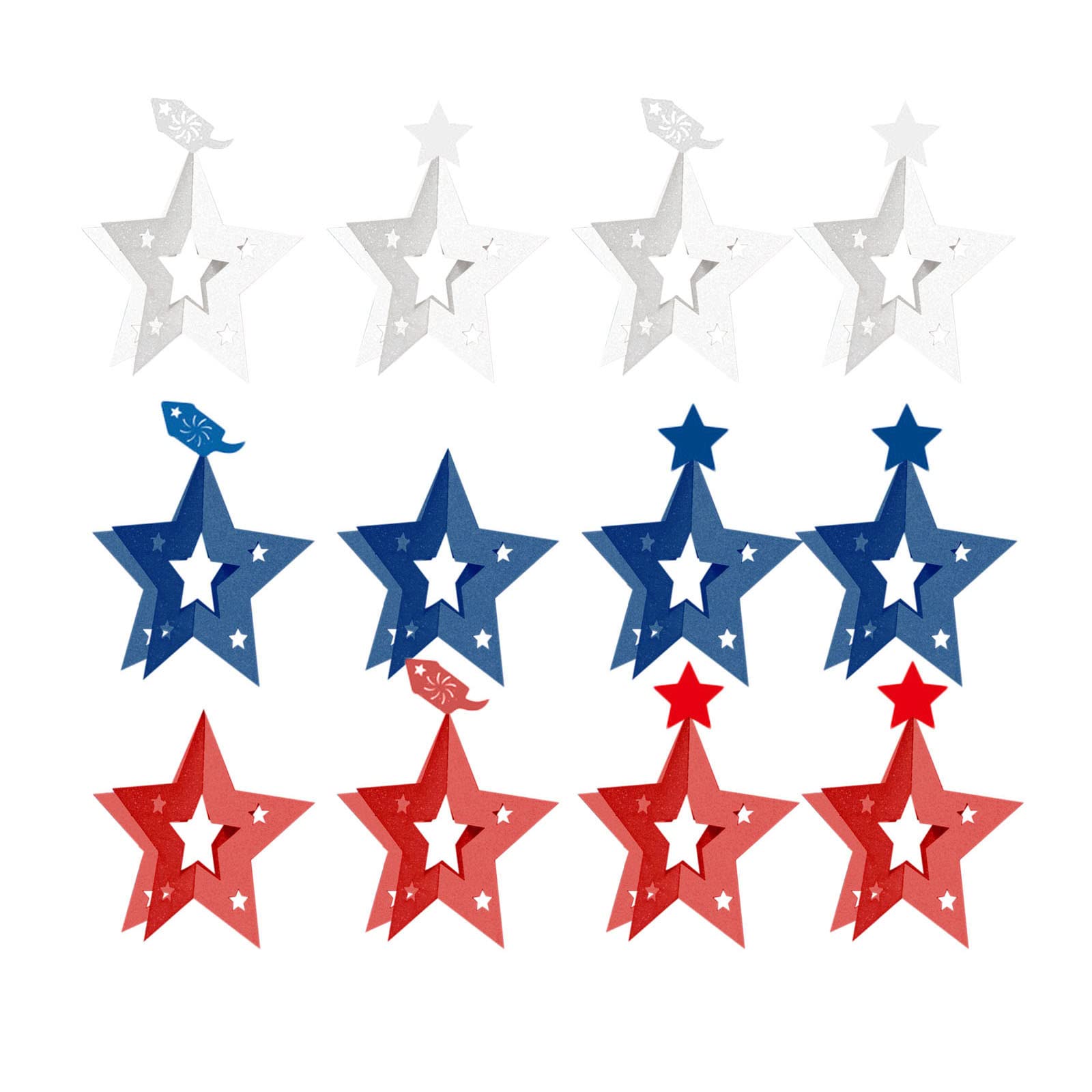Festive Christmas Bowl Decorations - Patriotic Independence Day & National Day Tabletop Decor - Party & Home Decorative Accents - Christmas Mirror Ornaments for Holiday Celebrations & Seasonal Home Styling