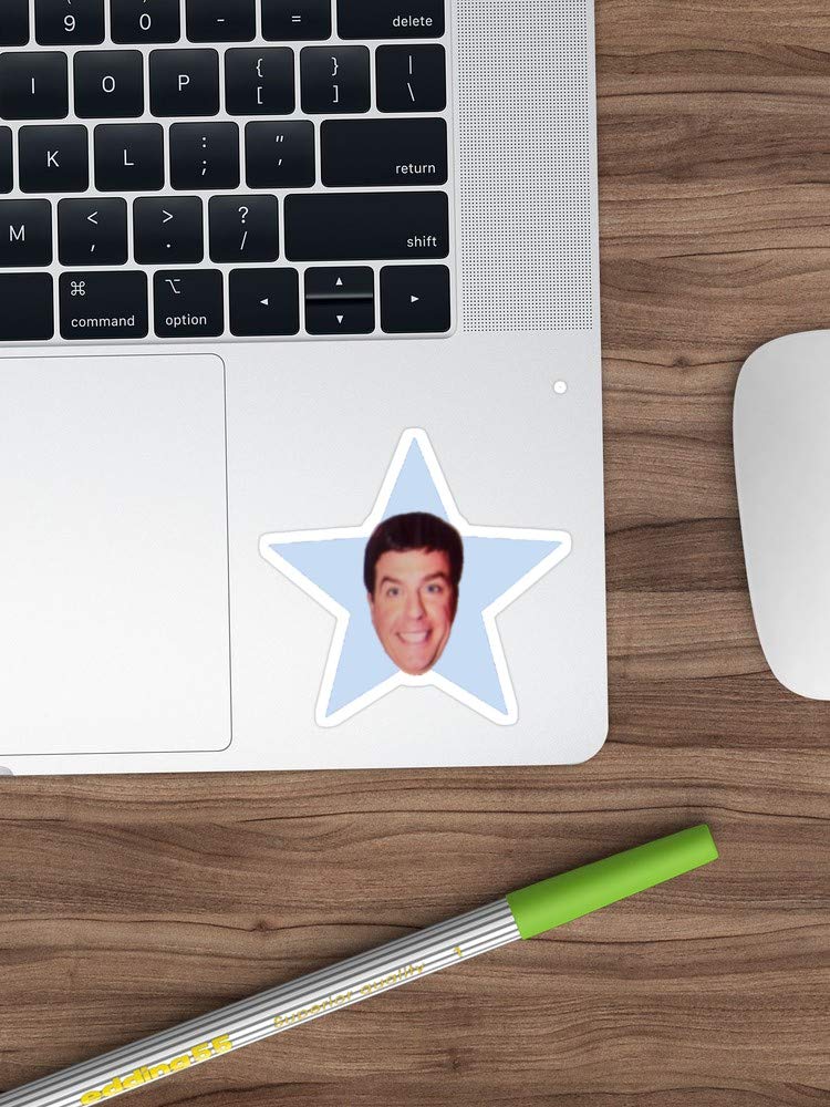 3 Pack Andy Bernard's Star Vinyl Stickers - The Office Inspired Decals for Laptop, Phone, Car, Guitar & Fridge - Funny TV Show Merchandise for Fans, Office Decor & Personalization