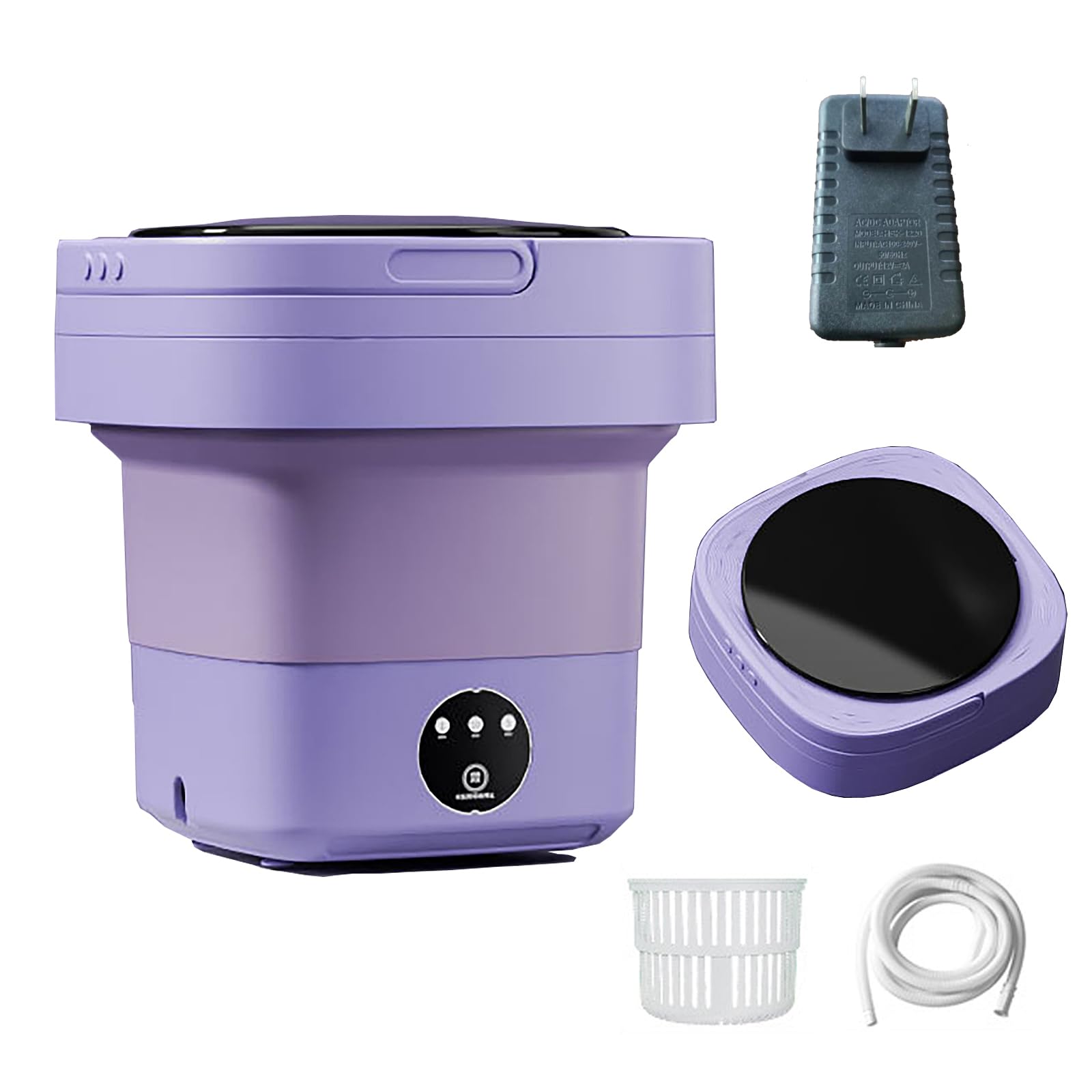 8L Portable Washing Machine - Mini Foldable Bucket Washer for Baby Clothes & Underwear | Compact, Lightweight for Camping, RV Travel & Small Spaces | Perfect for Apartments, Dorms & Outdoor Adventures