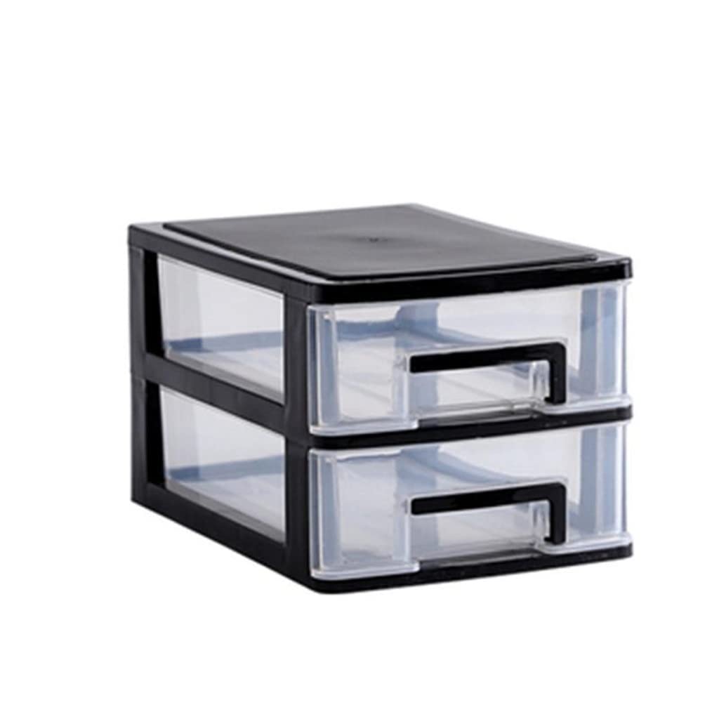 WALNUTA 2-Layer Clear Plastic Desktop Drawer Organizer - Mini Cosmetic Storage Box, Office & Makeup Drawer Organizer for Jewelry, Stationery, Crafts | Perfect for Home, Office & Vanity Organization