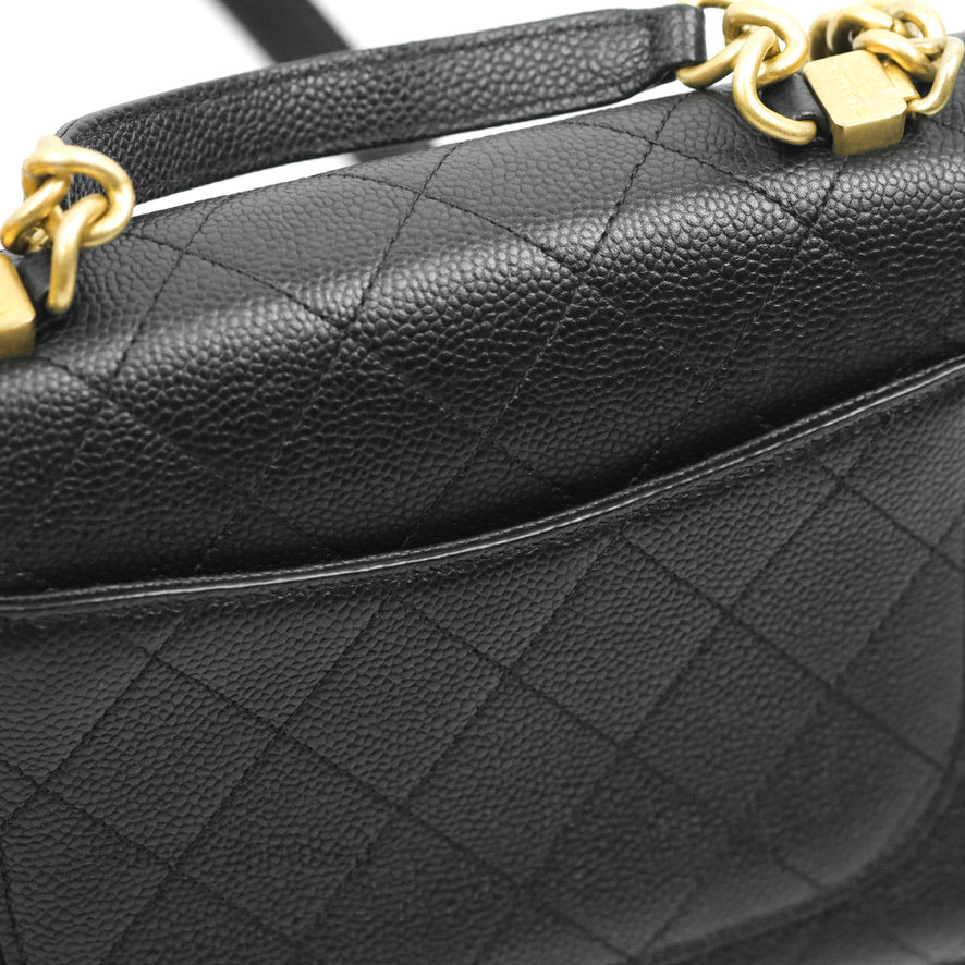 Chanel Chic Affinity Small Grained Calfskin Crossbody Bag in Black with Aged Gold Hardware - Perfect for Everyday Luxury & Evening Events