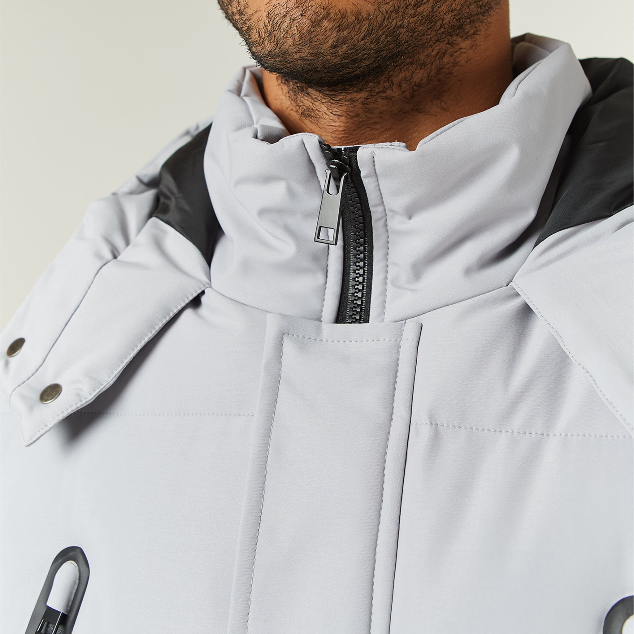 Expedition Parka Jacket for Men & Women - Waterproof Winter Coat with Fur Hood - Ice Grey Color - Perfect for Arctic Adventures & Urban Winter Fashion