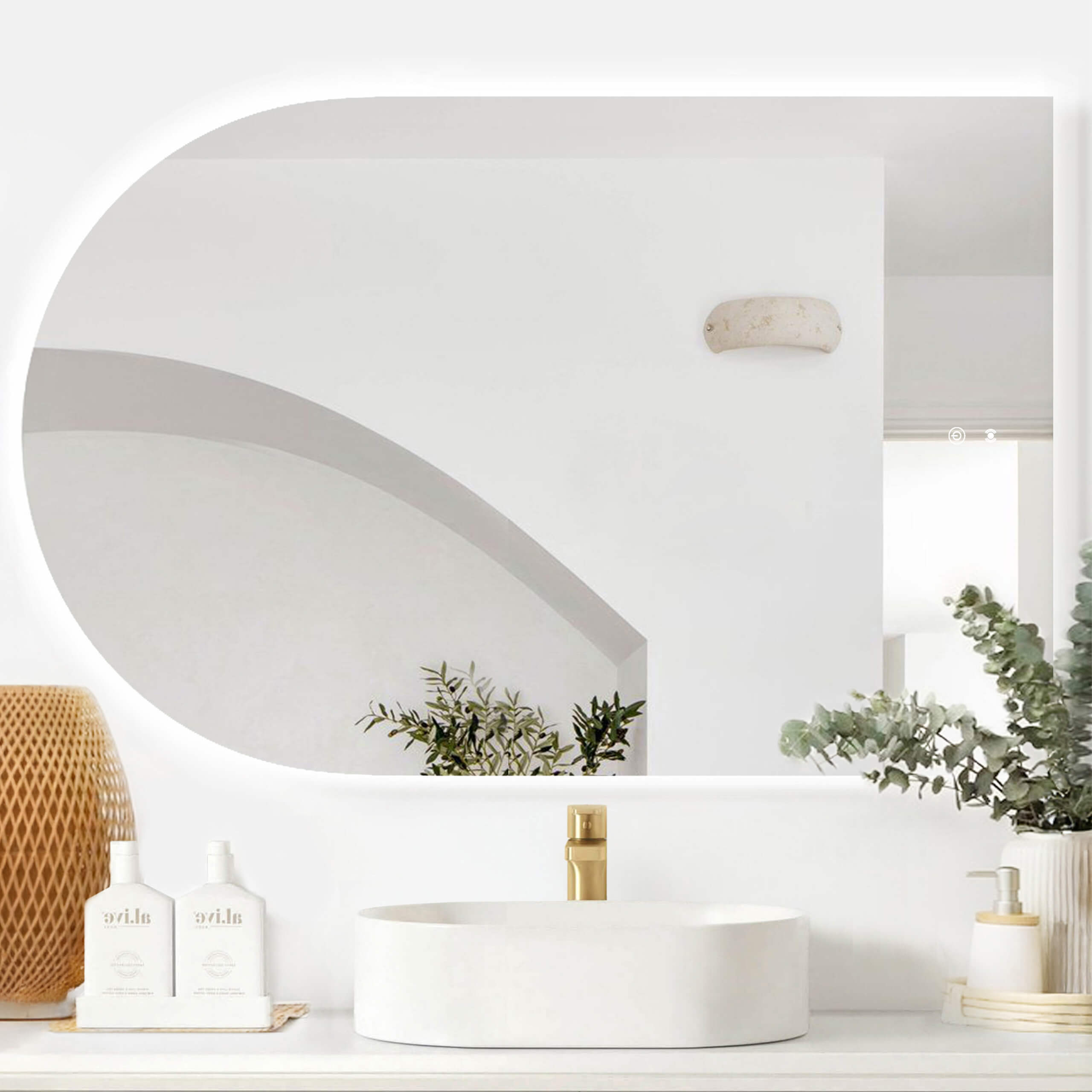 Archie Frameless LED Mirror 1200x800 - Modern Bathroom Vanity Mirror with Adjustable Lighting for Makeup & Grooming | Perfect for Home, Salon, and Hotel Decor