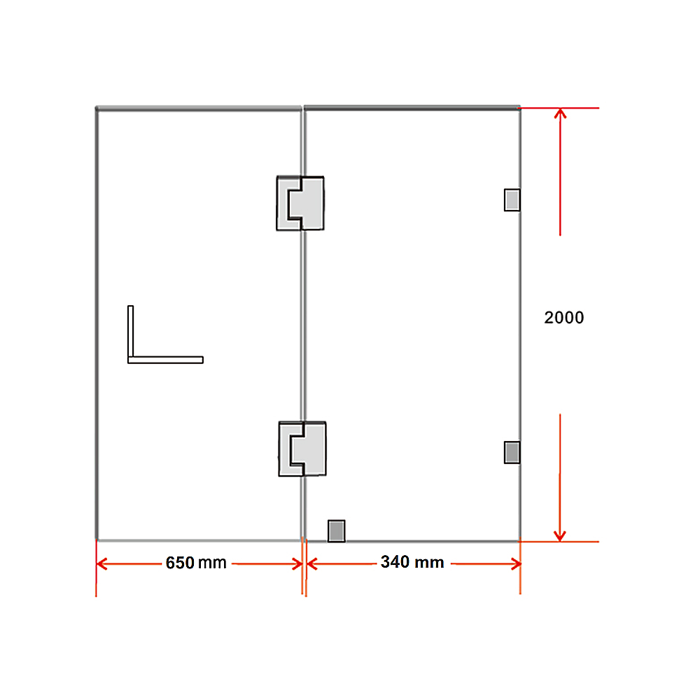 10mm Frameless Shower Screen 100x200cm Wall to Wall - Premium Bathroom Glass Enclosure by Della Francesca | Perfect for Modern Walk-in Showers & Spa-like Bathroom Upgrades