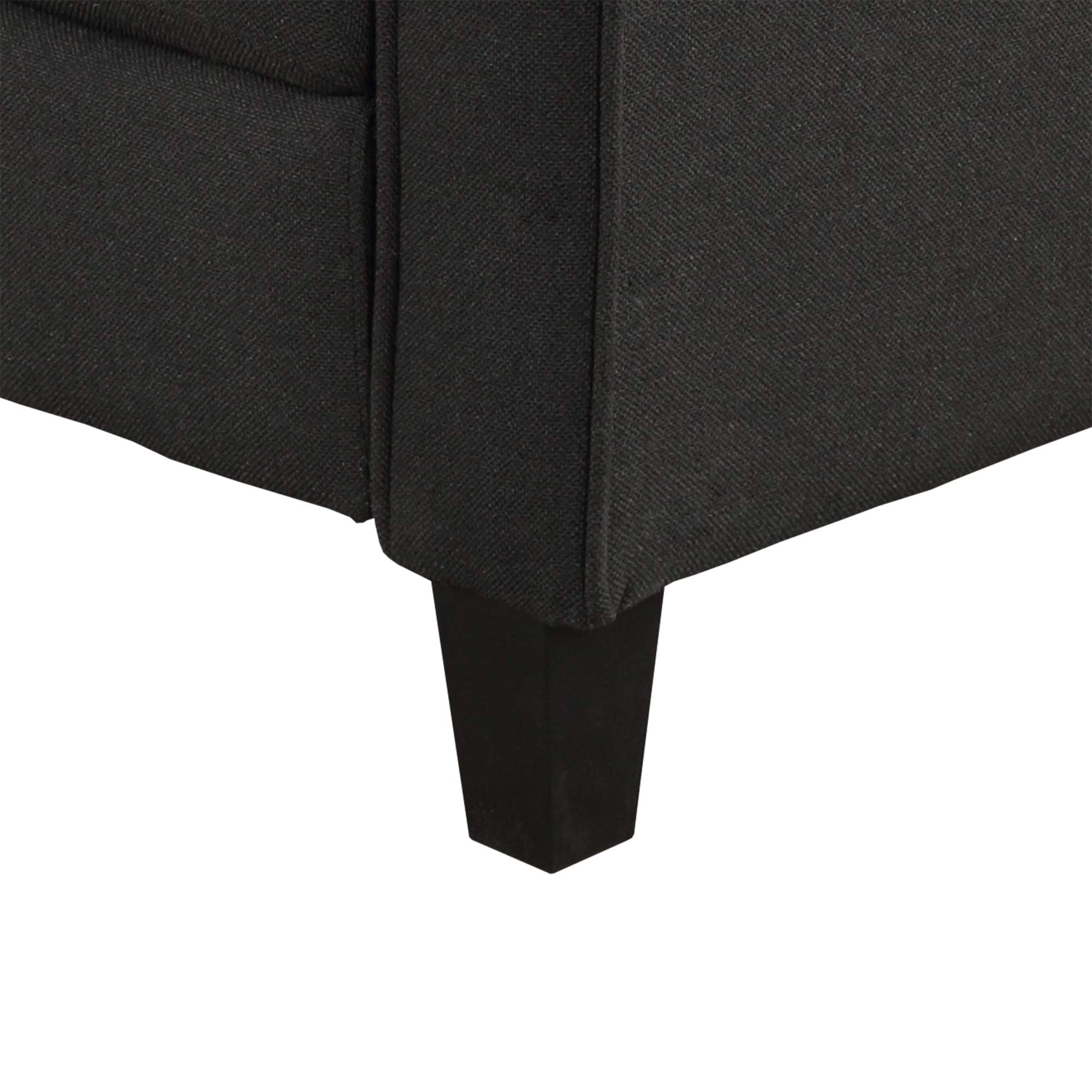Modern Single Sofa with Armrest - Black Living Room Furniture for Small Spaces | Perfect for Apartments, Studios & Cozy Corners