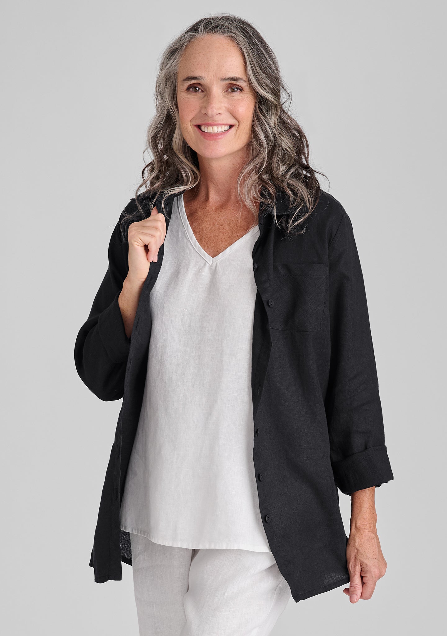 Stylish Linen Bias Back Shirt for Women - Breathable Summer Blouse for Casual Outings & Beach Wear