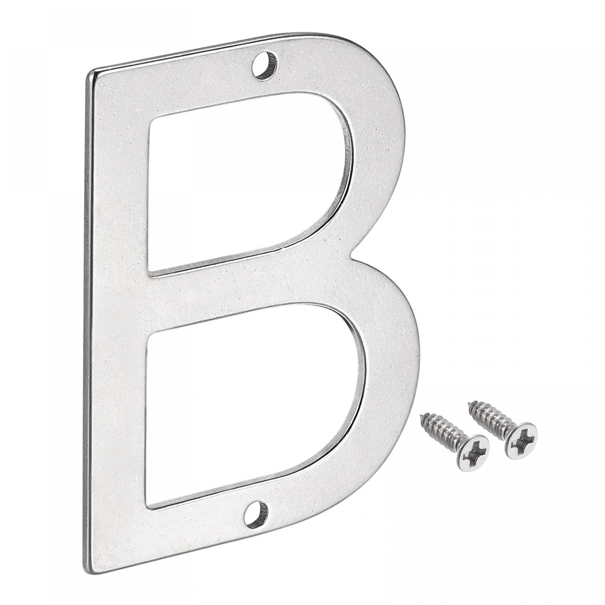 uxcell 1.97 Inch Polished Stainless Steel Letter B - House Mailbox, Hotel Address & Door Sign - Durable Outdoor Metal Alphabet for Home, Business & Commercial Use