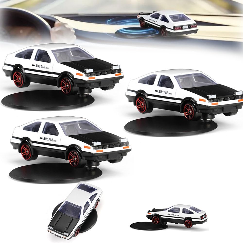 Premium Alloy Car Model AE86 Drift Tail Spin Ornament - 3pcs Set for Dashboard Decoration | Stylish Vehicle Interior Accessory | Perfect Gift for Car Enthusiasts | Ideal for Drifting Fans & JDM Car Lovers