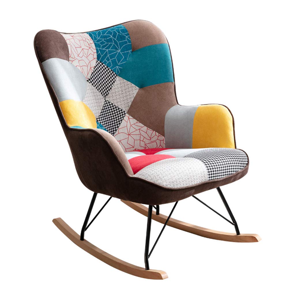 Comfortable Rocking Chair for Leisure Reading - Patio, Garden, Sun Lounger, Nap Chair with Backrest & Armrest - Perfect for Home, Office, Deck, and Vacation Relaxation | Ideal for Reading, Sunbathing, and Lounging Outdoors or Indoors