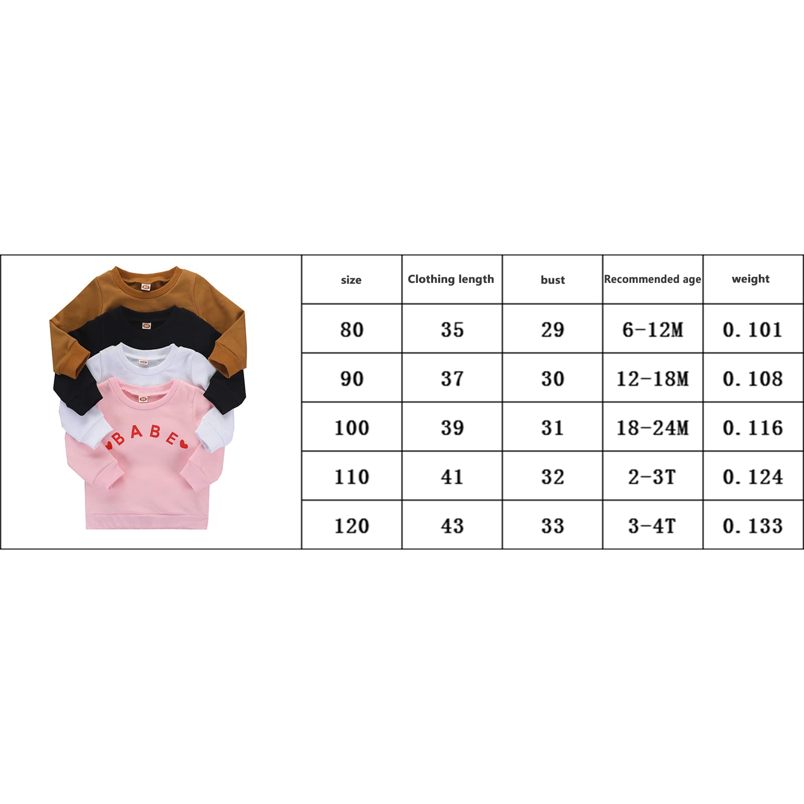 Baby & Toddler Letter Print Long Sleeve Pullover Sweatshirt - Cute Casual Outfit for Boys & Girls | Perfect for Playdates, Family Photos & Everyday Wear