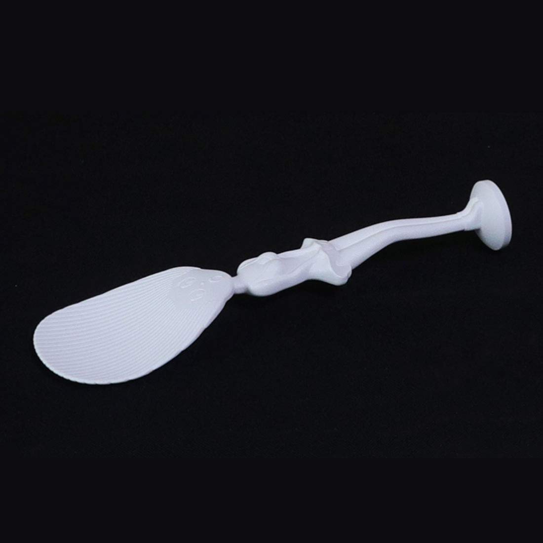 Non-Stick Rice Paddle Spoon - 8.7-inch White Kitchen Tool with Standing Lady Design, BPA-Free PP Material for Perfect Rice Serving - Ideal for Home Cooking, Meal Prep & Asian Cuisine