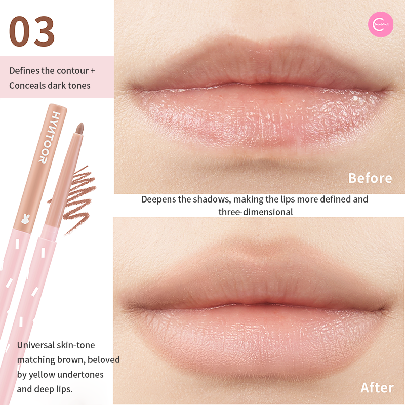 HYNTOOR Chocolate Stick Plump Lip Liner - Long Lasting Matte Lip Pencil for Fuller Lips | Perfect for Everyday Makeup & Night Out Looks